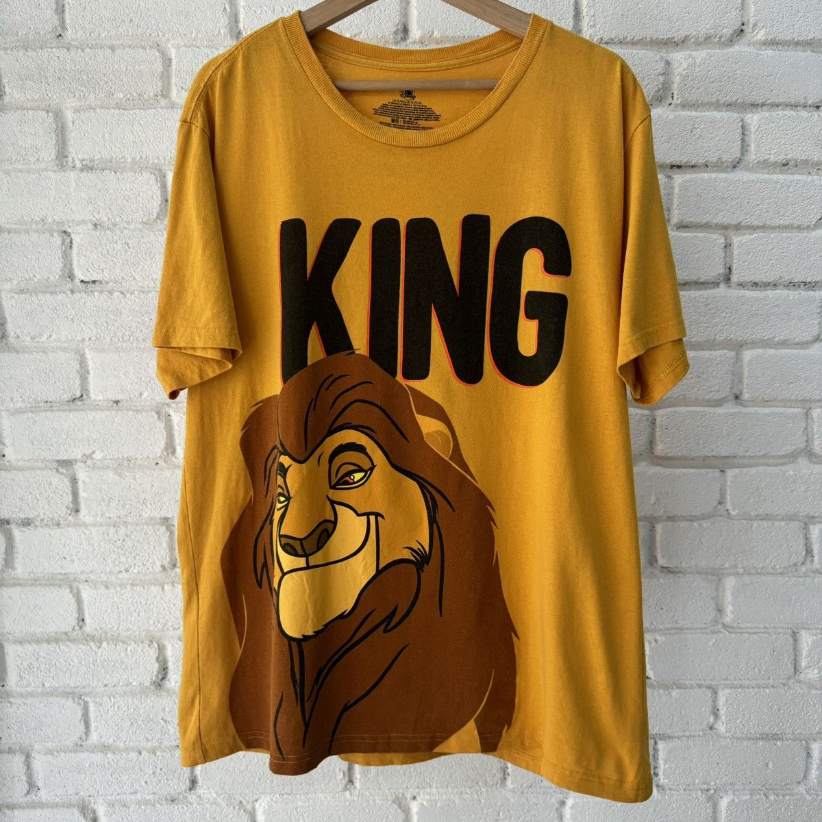 Image of Disney Lion King Tee in Yellow, Men's (Size XL)