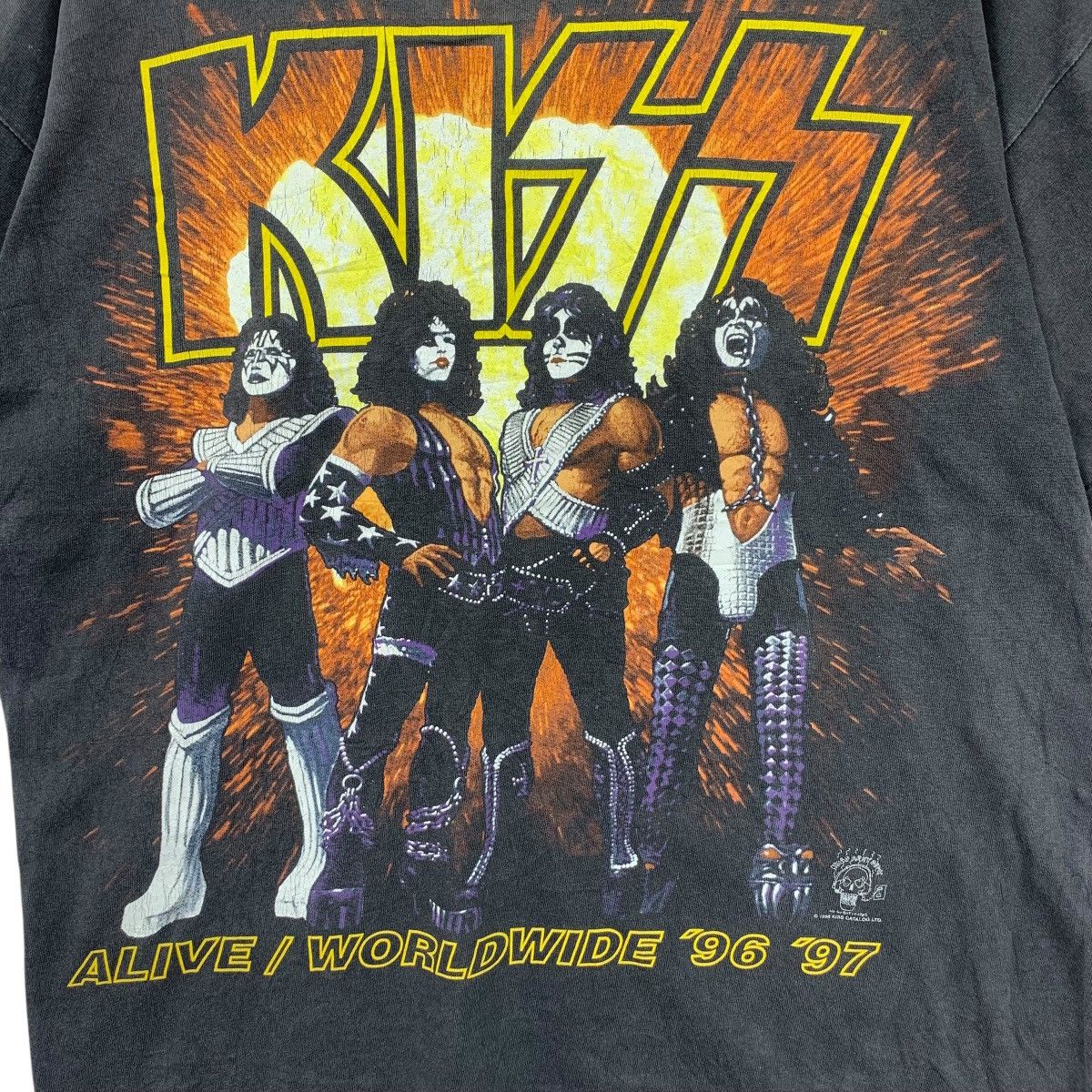 Vintage 1996 KISS ALIVE WORLDWIDE Tokyo Tour Tee Shirt Top