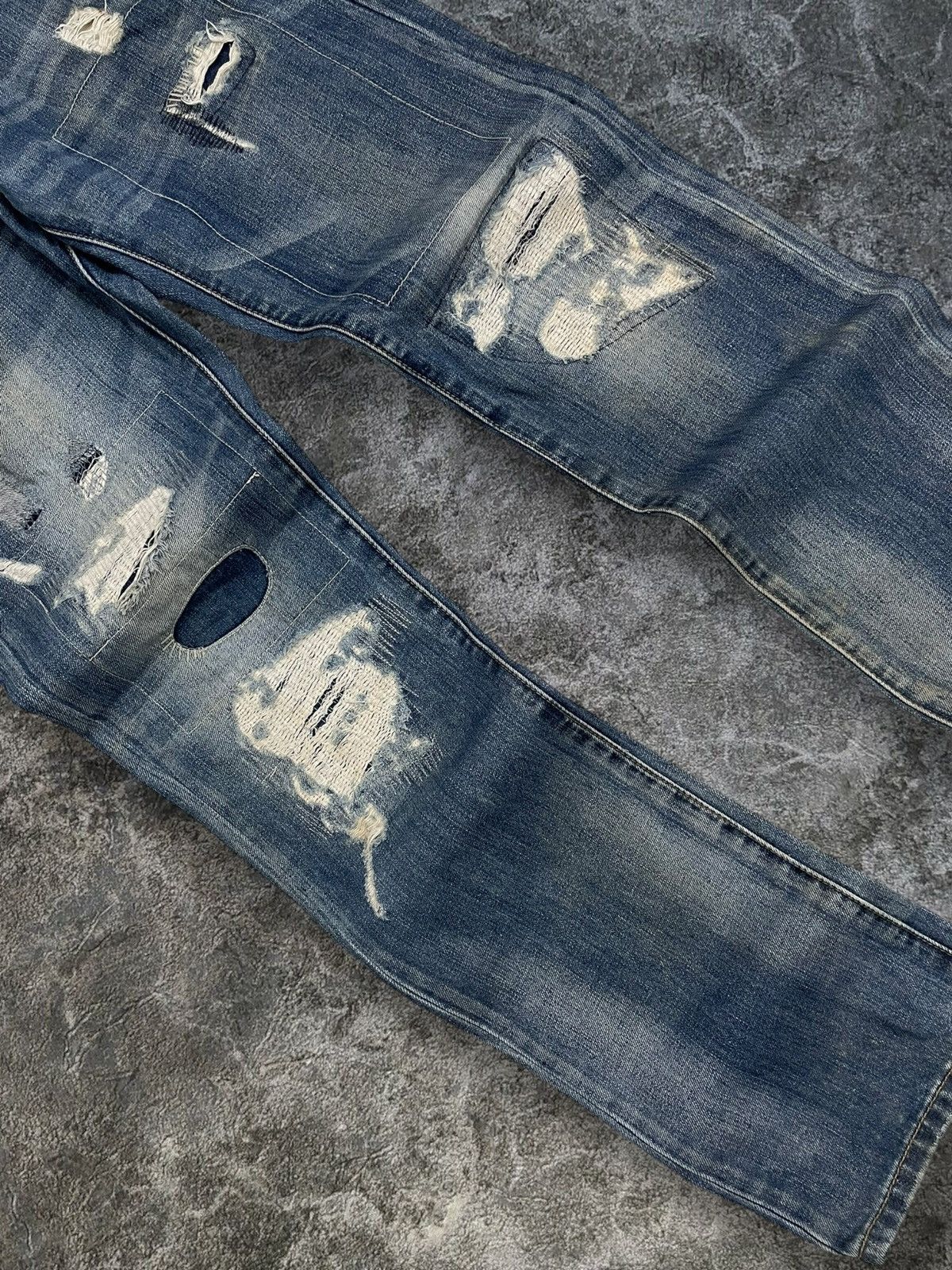 Japanese Brand Vintage Designer Samuel & Kevin Distressed Rockstar Denim Size US 31 - 4 Thumbnail