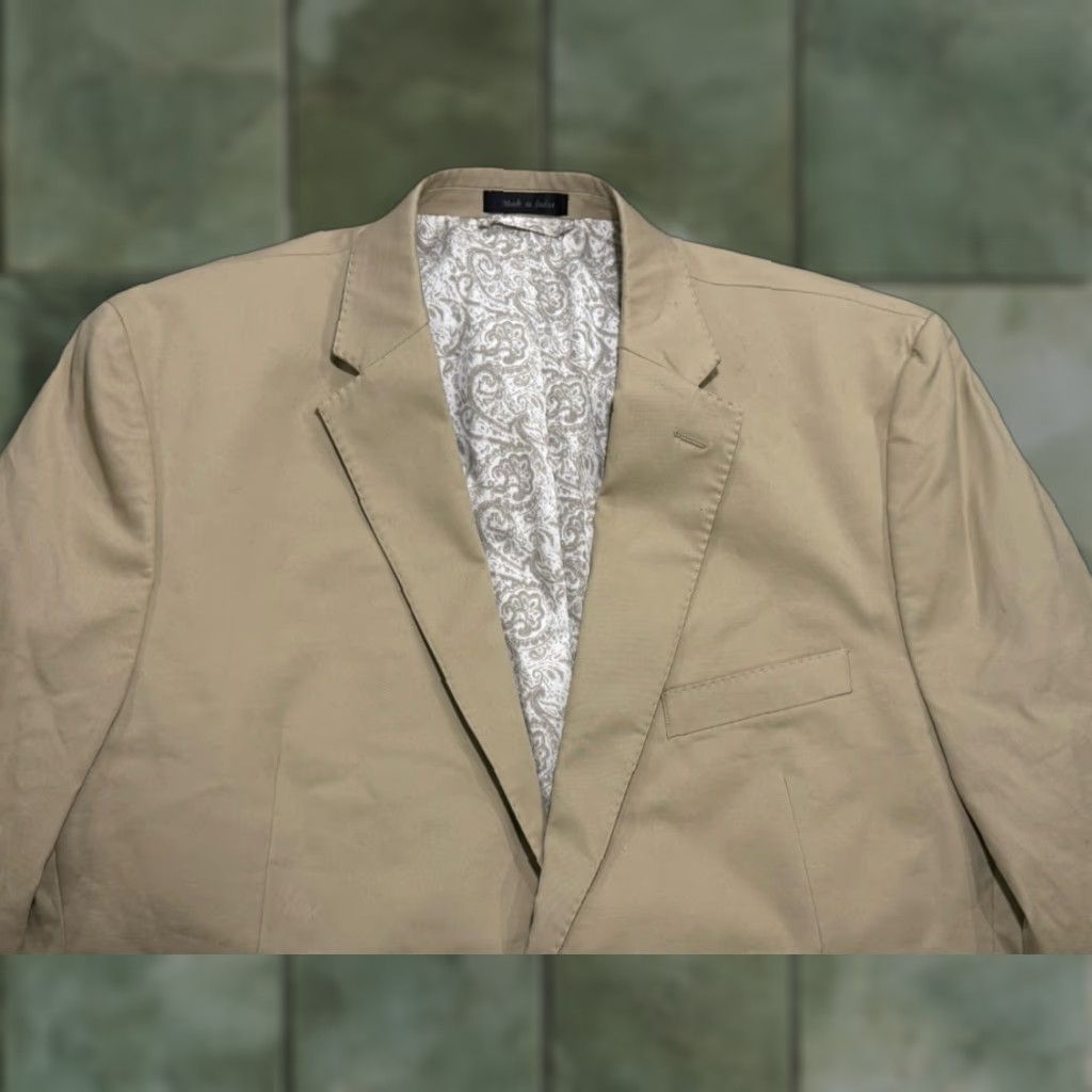 Ralph Lauren Ralph Lauren Black Label Slim Fit Double Vented Tan Blazer Sport Jacket 46R Mens Size 46R - 1 Thumbnail