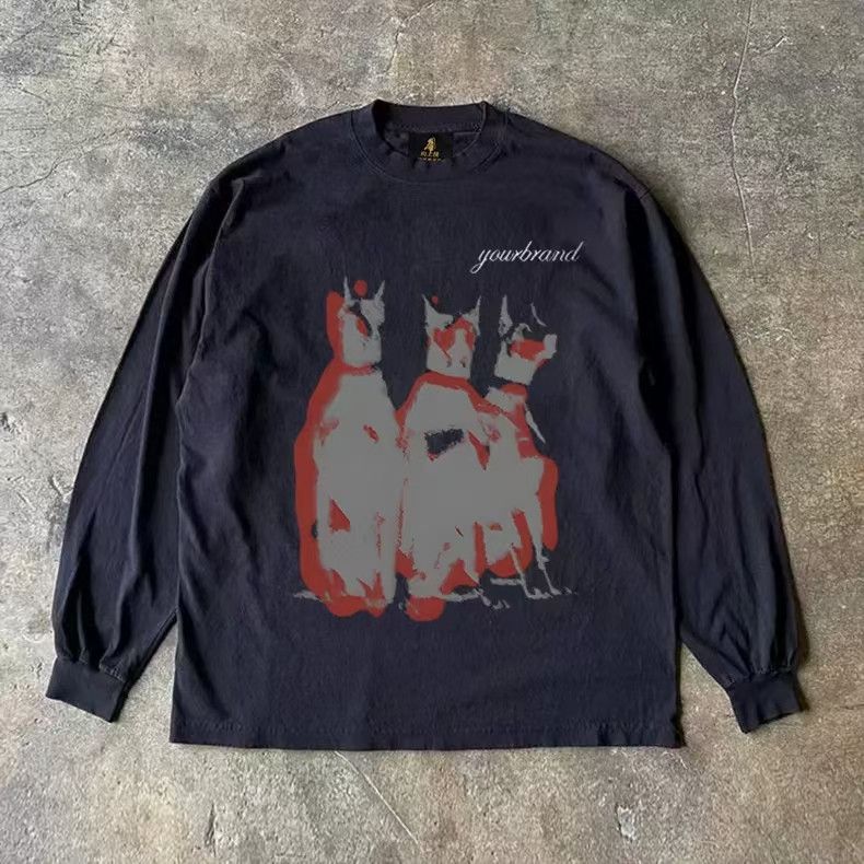 Japanese Brand Washed vintage Doberman print Y2K t-shirt Size US M / EU 48-50 / 2 - 1 Thumbnail