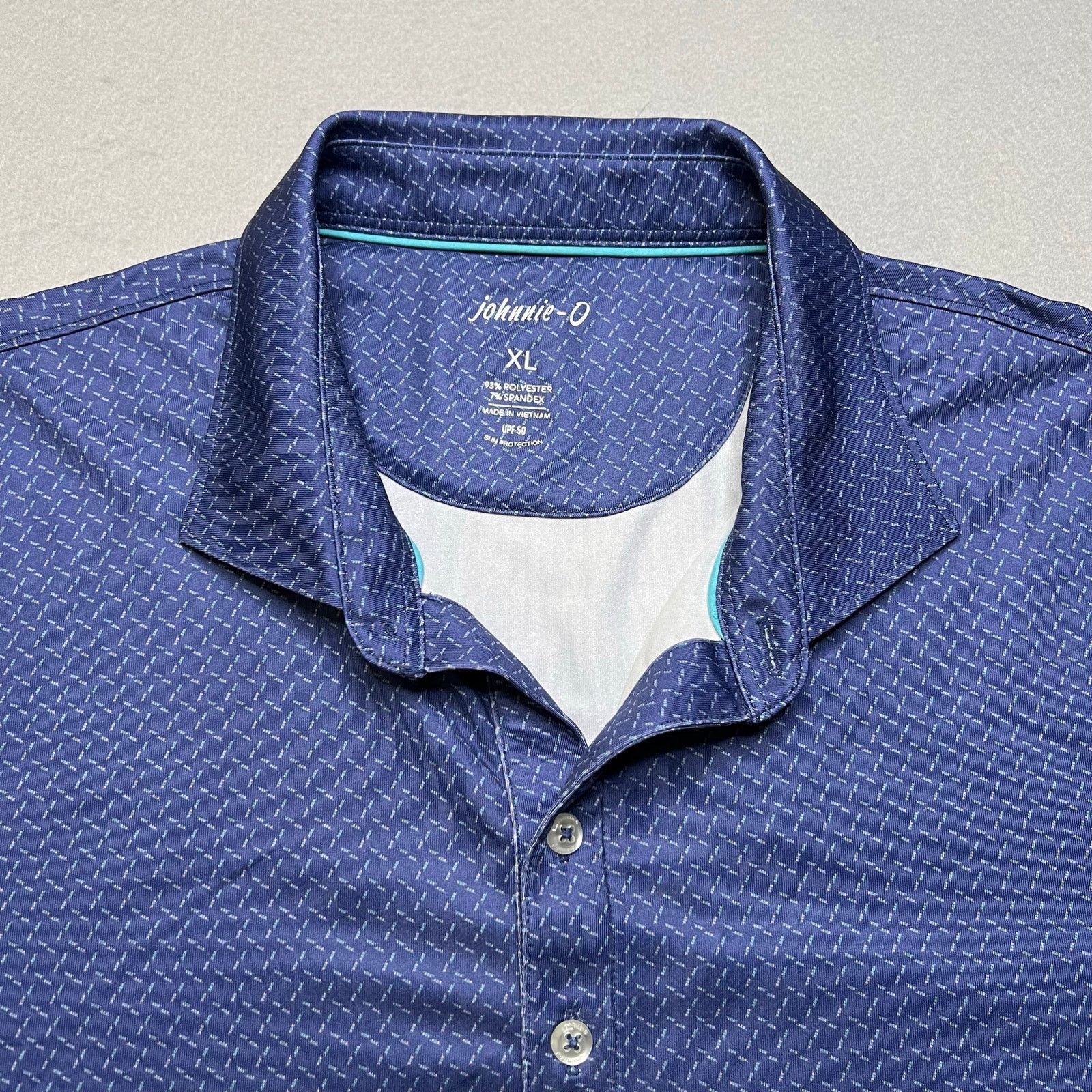 johnnie-O Johnnie-O Polo Shirt Men’s XL Geometric UPF 50 White Hawk Size US XL / EU 56 / 4 - 2 Thumbnail