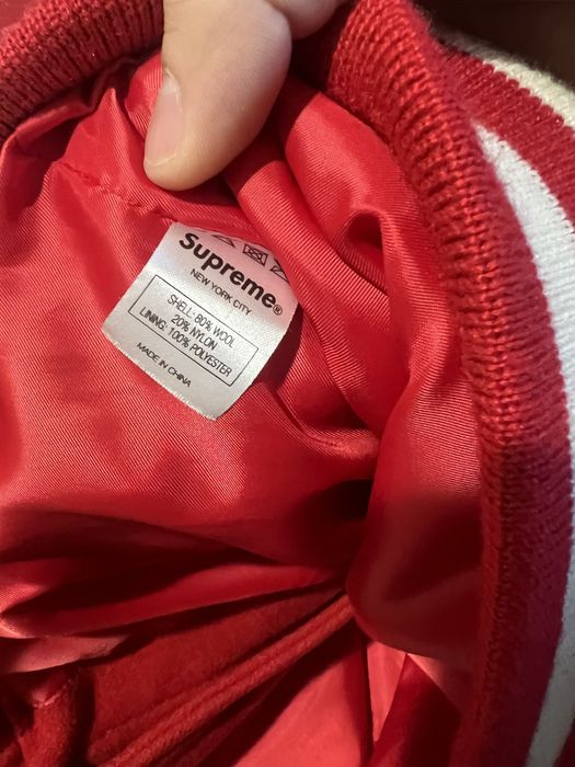 Supreme playboy hot sale jacket red