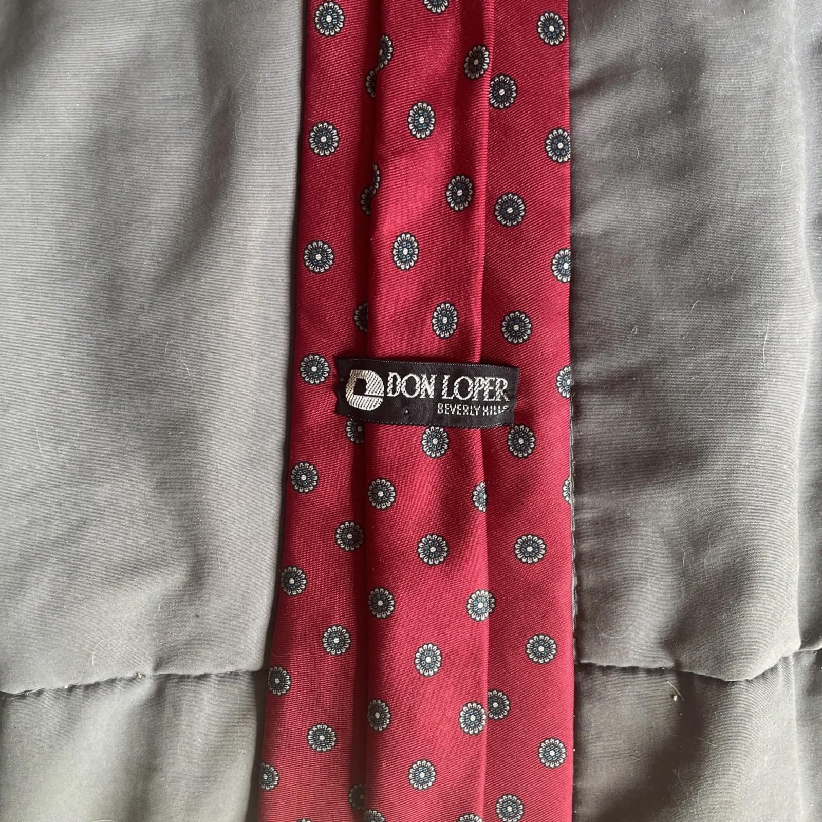 Designer Vintage Don Loper Beverly Hills Red Dotted Neck Tie Size ONE SIZE - 2 Thumbnail