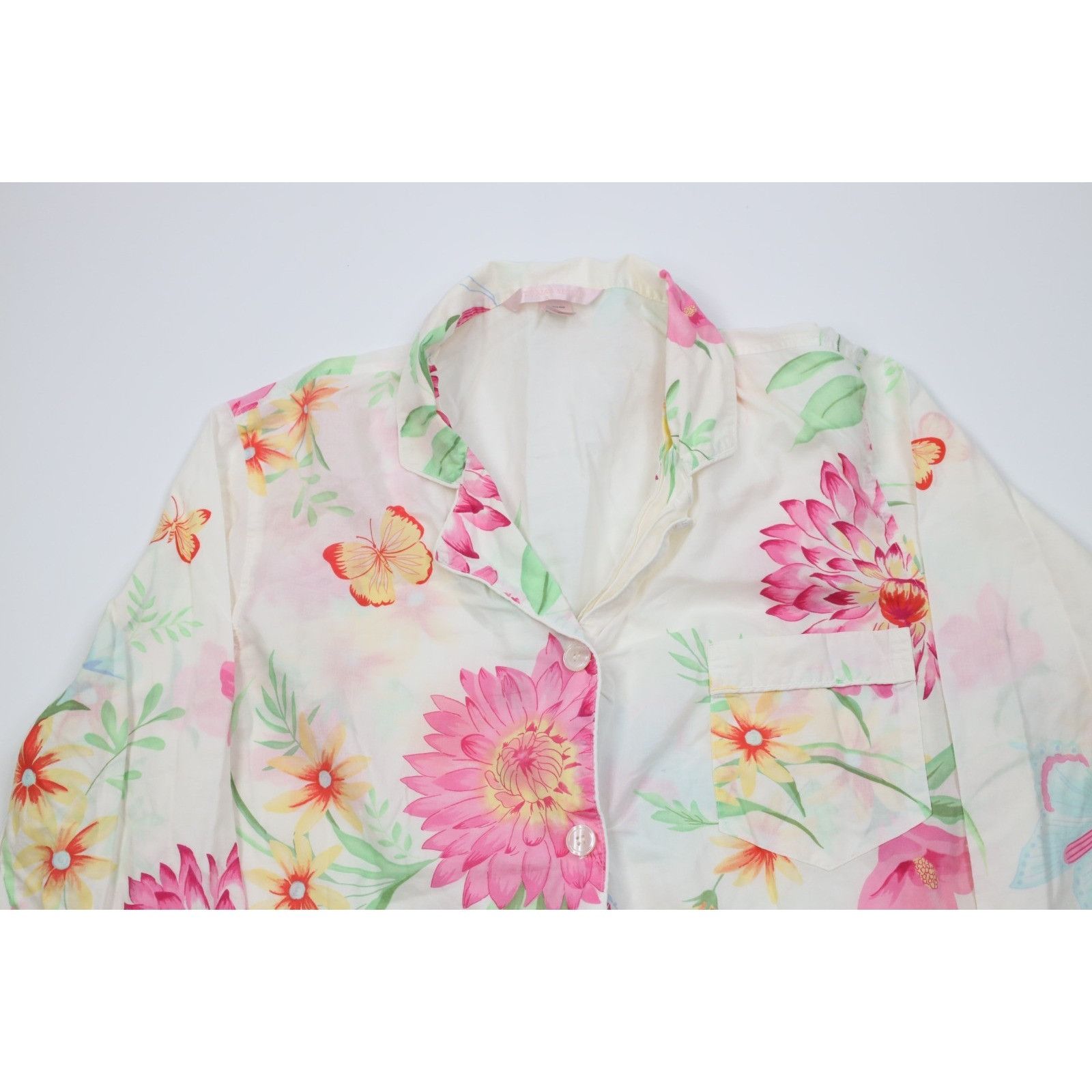 Victoria's Secret Vintage Victoria's Secret 2 Piece Flower Butterfly Pajamas Size M / US 6-8 / IT 42-44 - 3 Thumbnail