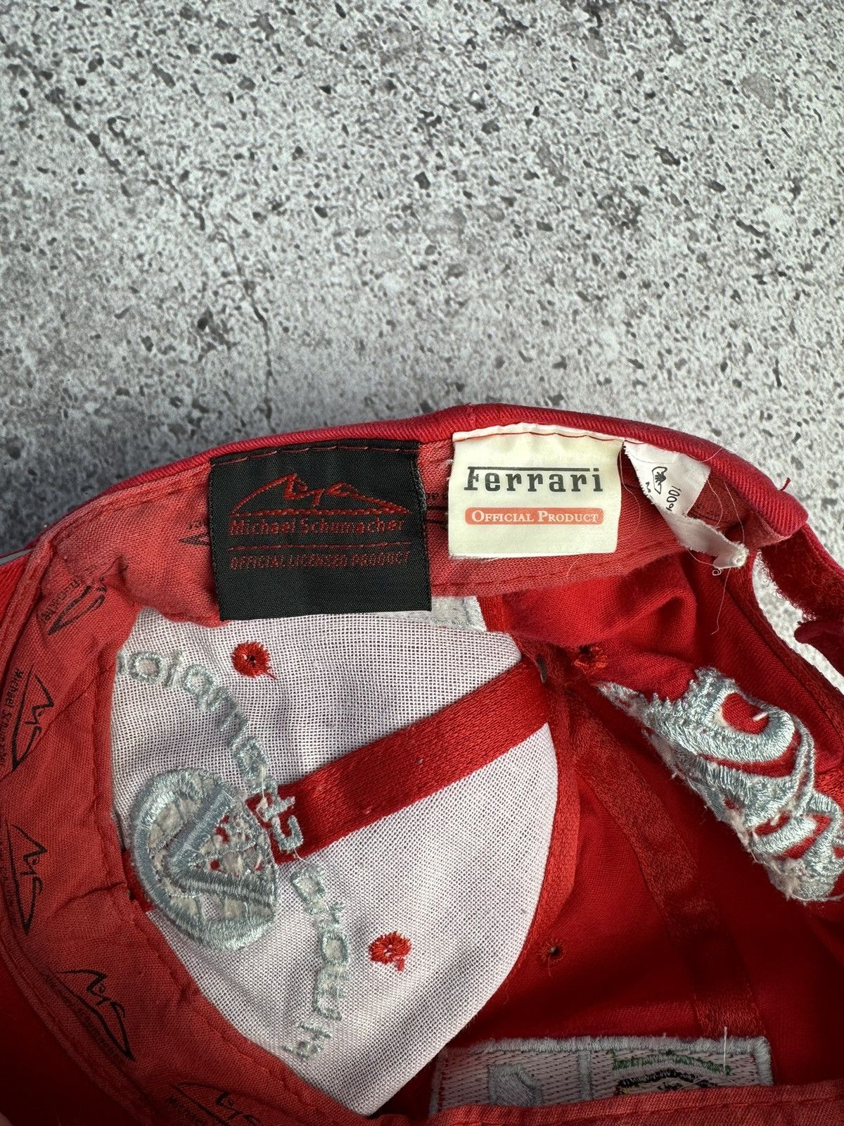 Ferrari × Formula 1 Michael Schumacher Ferrari F1 Cap Hat Vintage Size ONE SIZE - 5 Thumbnail