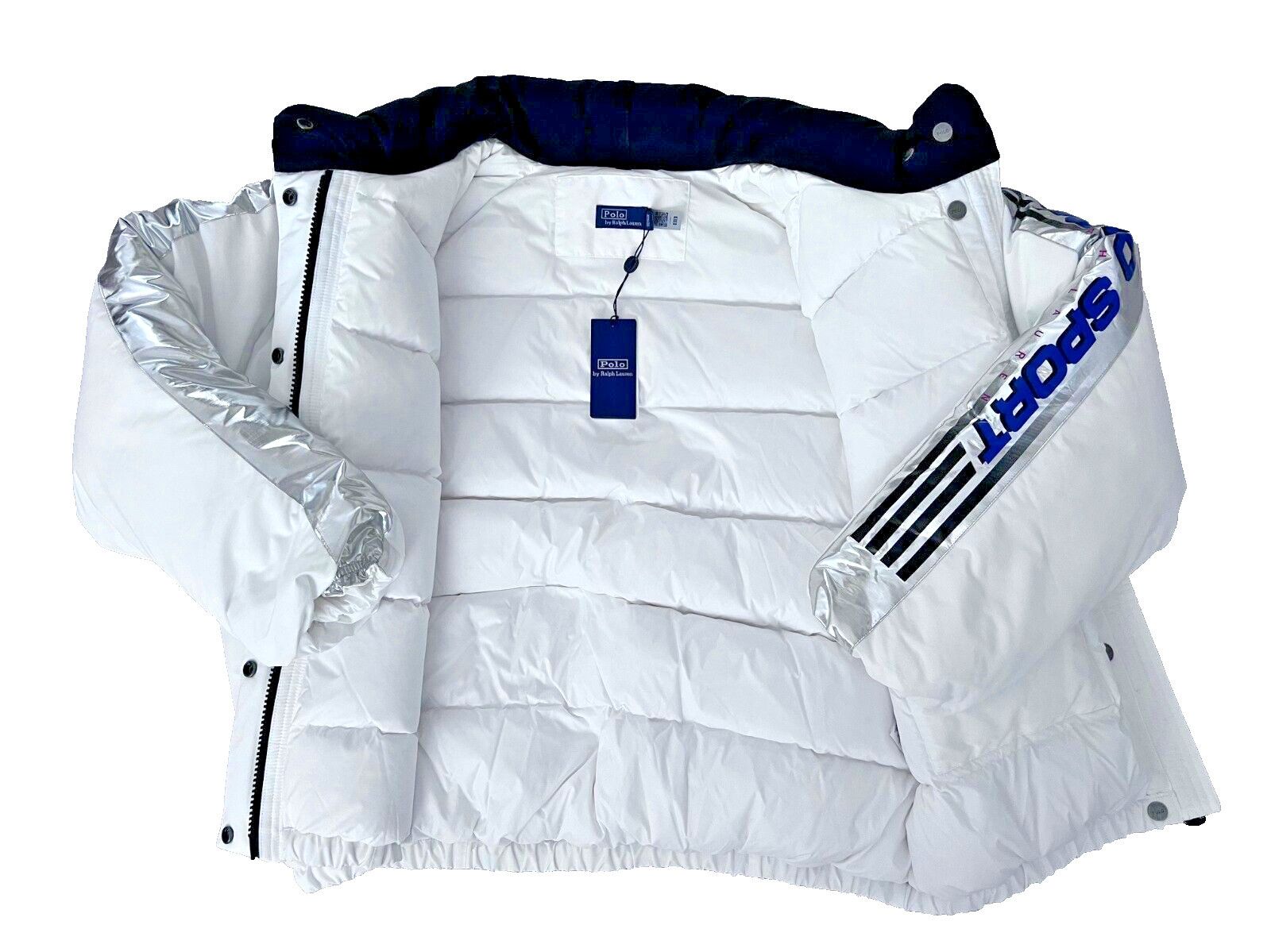 Polo Ralph Lauren Polo Ralph Lauren Sport Ski Puffer White Silver ( M ) Size M / US 6-8 / IT 42-44 - 5 Thumbnail