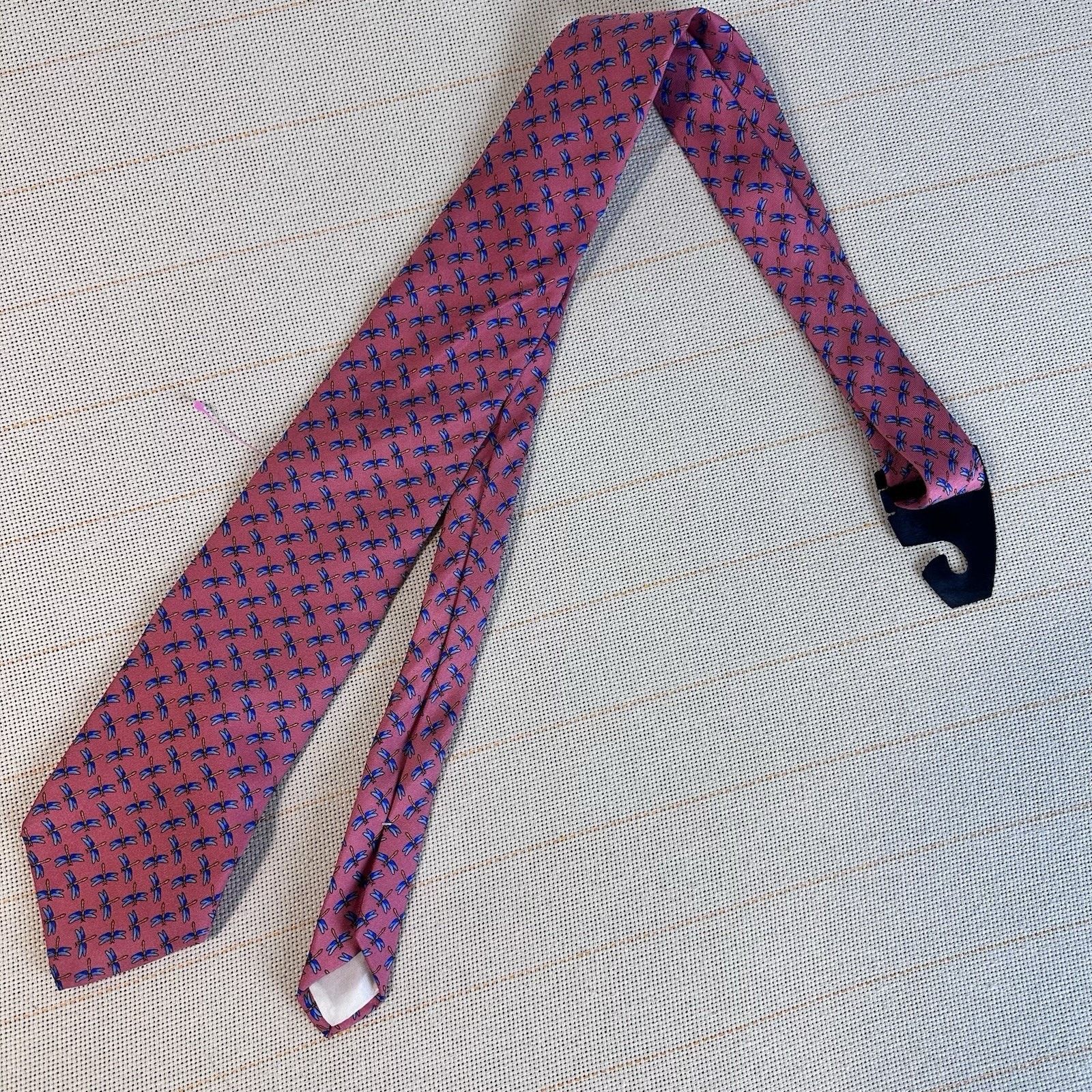Vintage Brooks Brothers Makers Tie Dragonfly Patterned