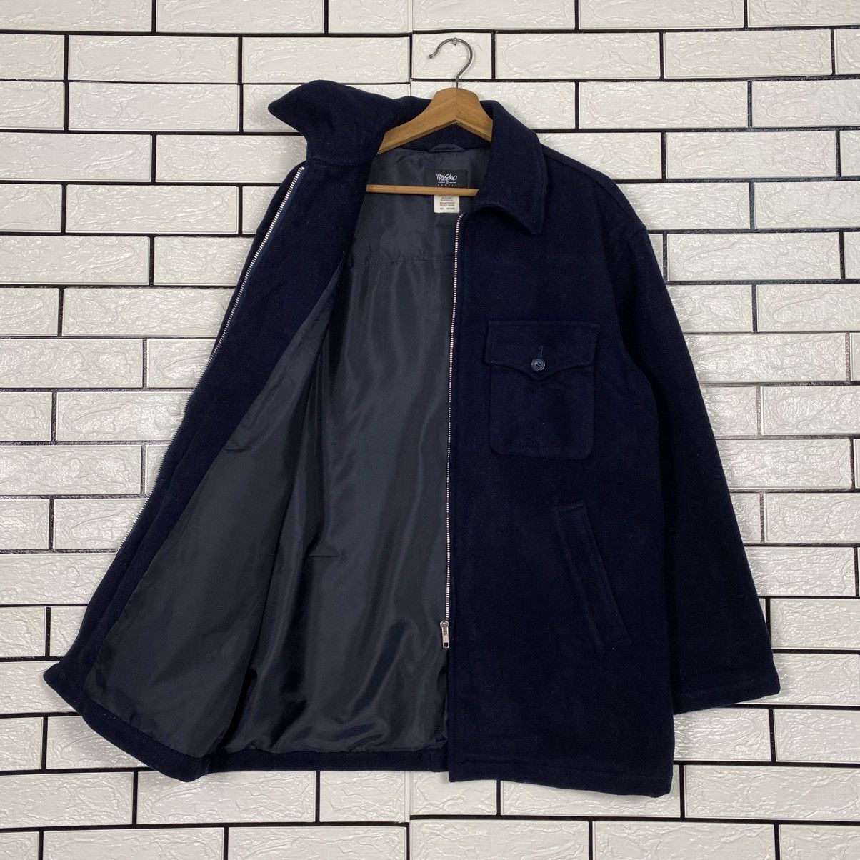 Issey Miyake 📌Vintage Wool Chore Jacket Zipper Blanket Massimo Supply Size US M / EU 48-50 / 2 - 12 Thumbnail