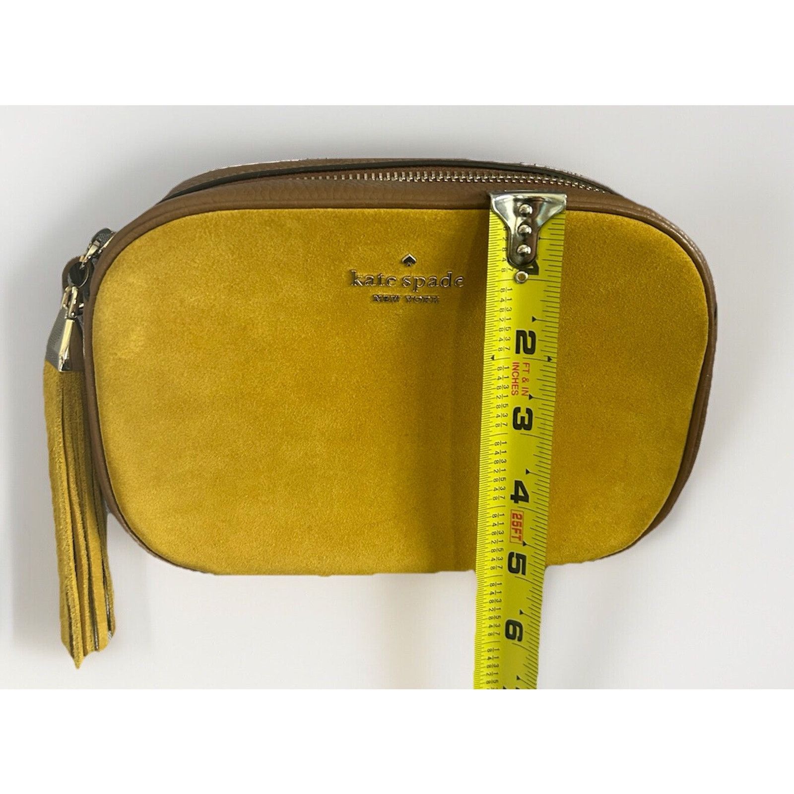 Kate Spade New Kate Spade Kourtney Suede Leather Yellow Camera Bag Size ONE SIZE - 5 Thumbnail