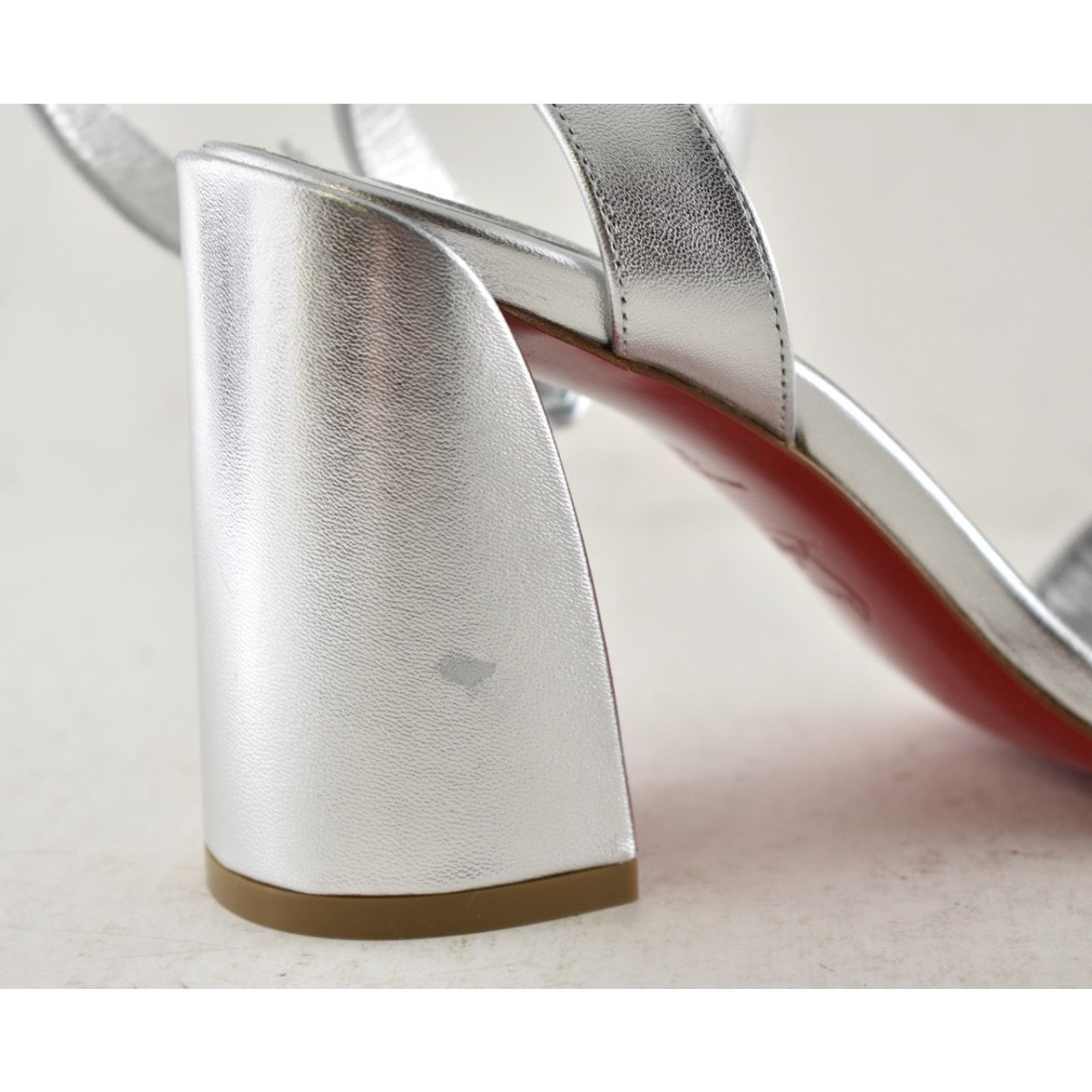 Christian Louboutin Christian Louboutin Miss Sabina 85 Silver Ankle Strap Size US 6 / IT 36 - 16 Thumbnail