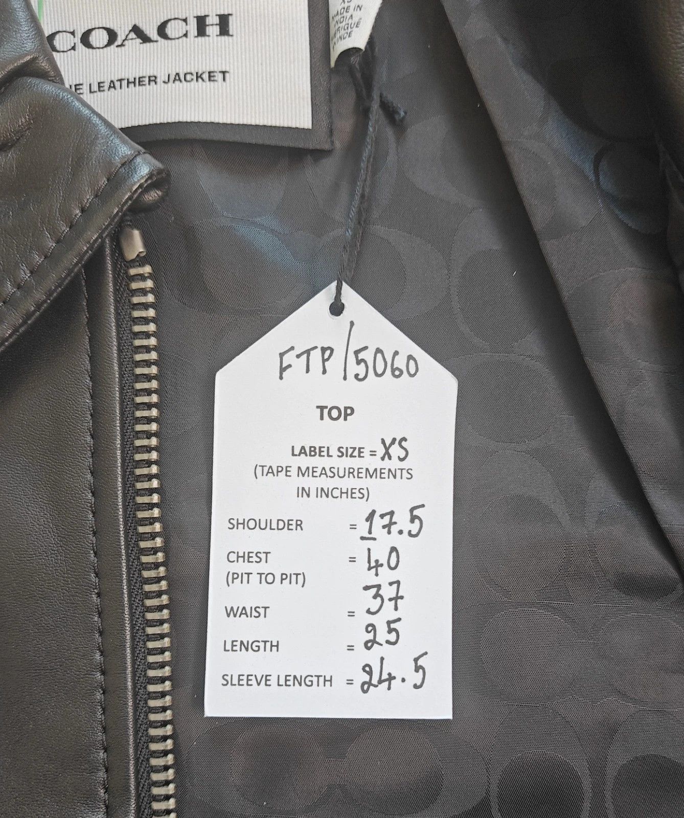 Coach Coach Leather Jacket FTP 5060 Size US XS / EU 42 / 0 - 4 Thumbnail