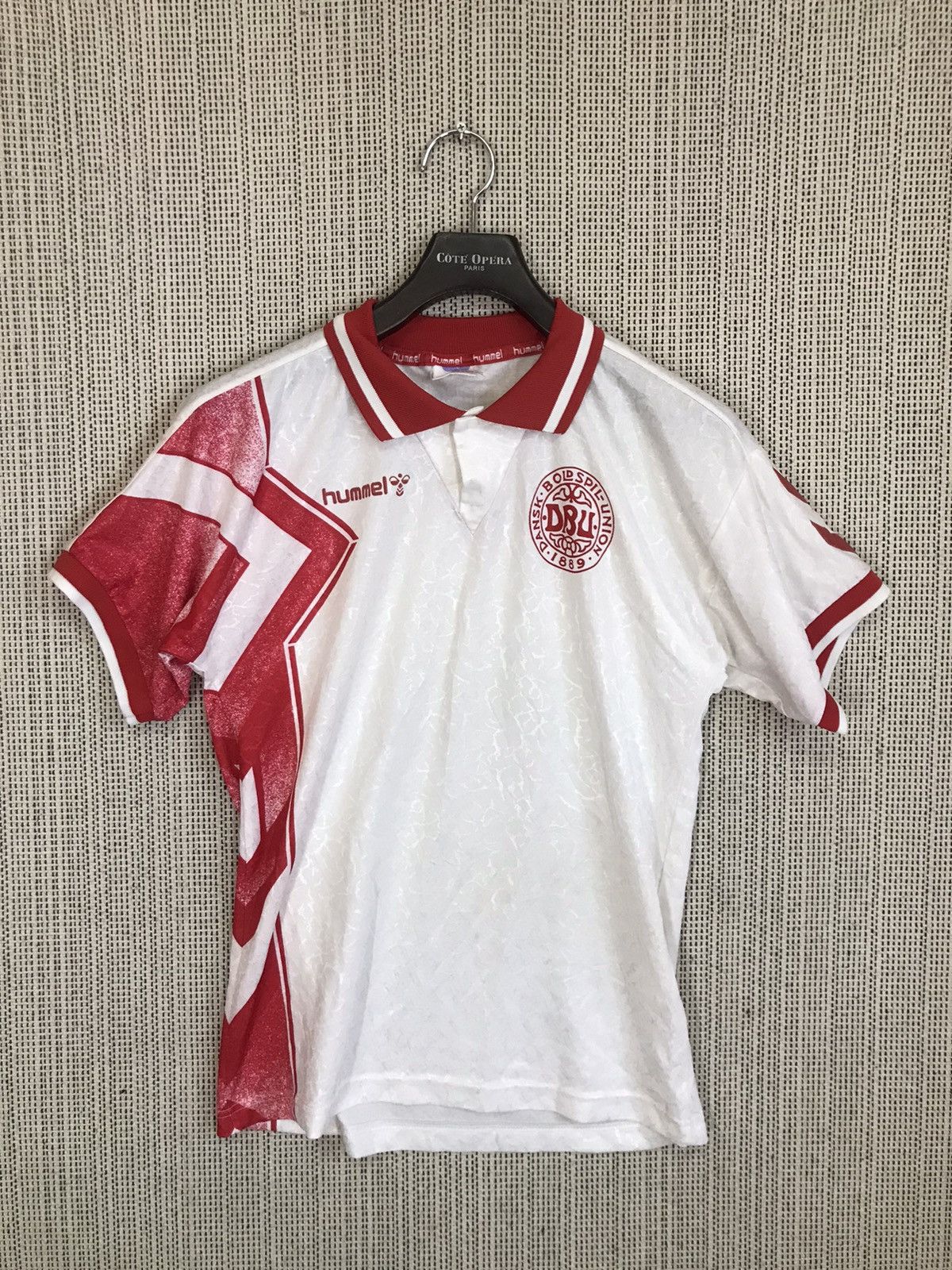 image of Vintage 90's Demark Soccer Jersey Hummel in Mix, Men's (Size Medium)