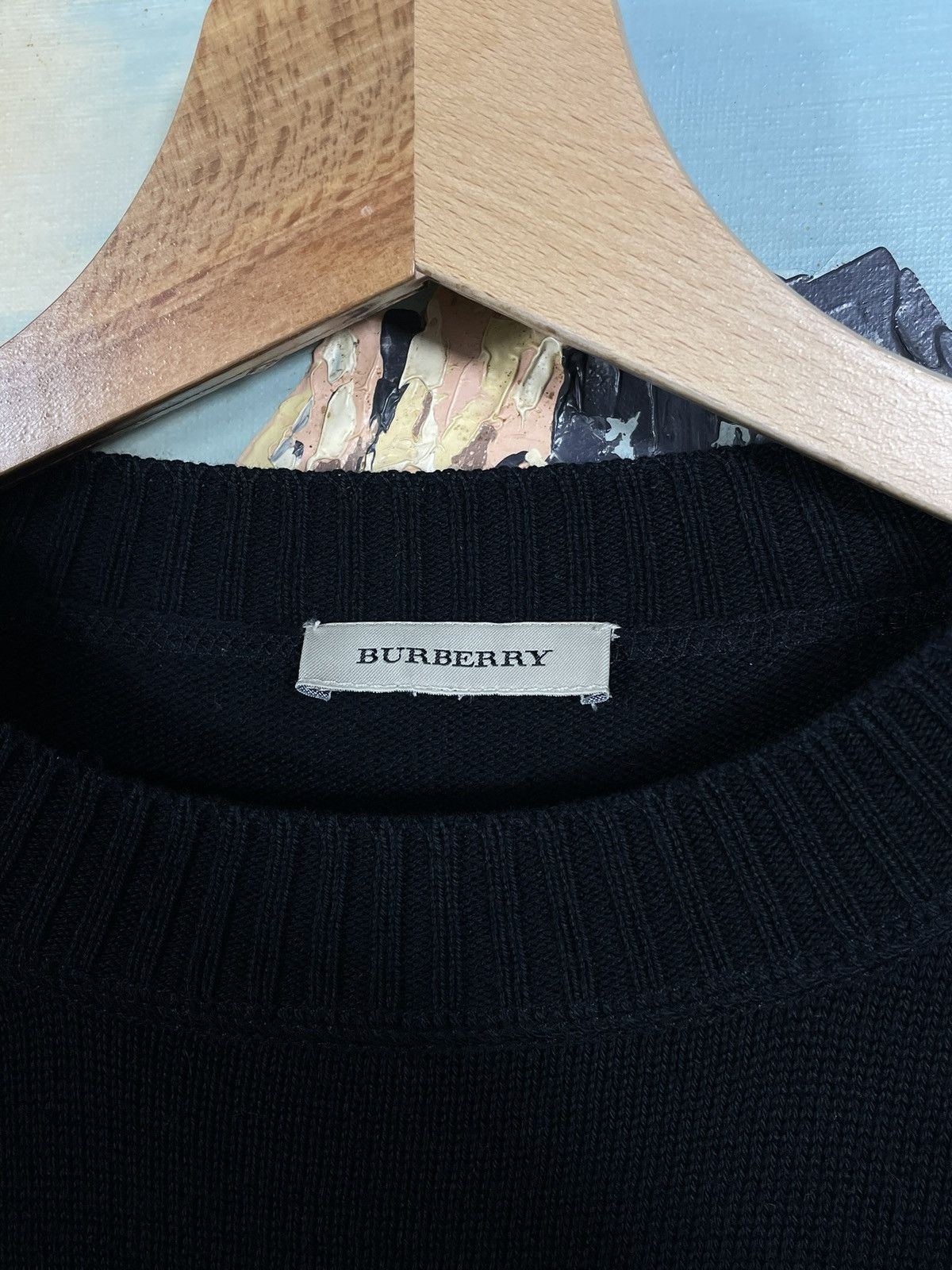 Burberry × Designer Burberry Black Jumper Sweater Knitwear Pull Old Money Luxury Size S / US 4 / IT 40 - 6 Thumbnail