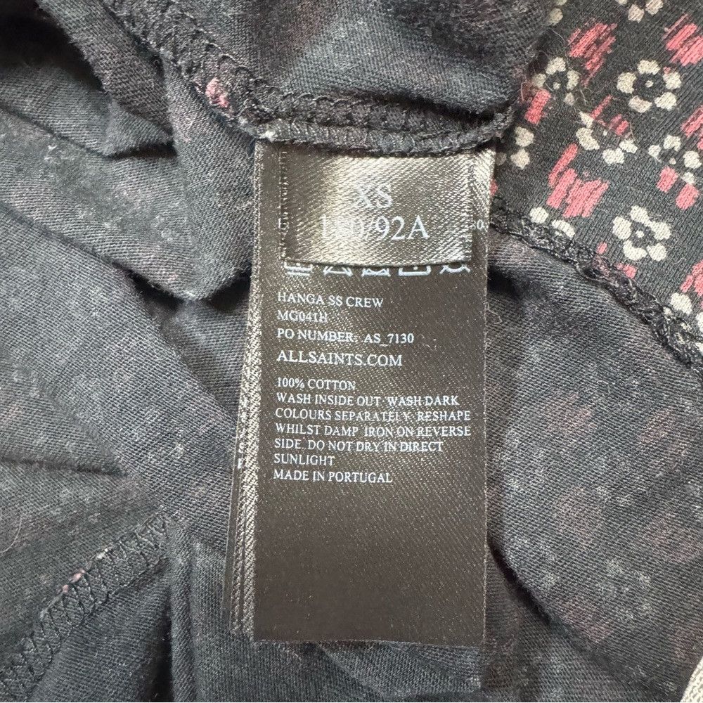 Allsaints All Saints Cotton Hanga SS Crew T-Shirt Size XS Made In Por Size US XS / EU 42 / 0 - 5 Thumbnail