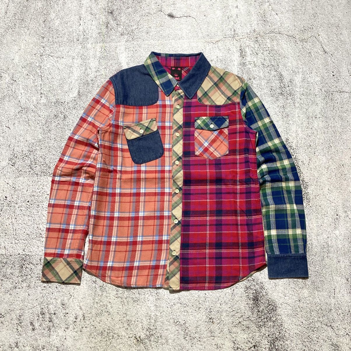 Japanese Brand 2000s X-girl Patchwork Double Pocket Button Up Shirt Lgb Size US M / EU 48-50 / 2 - 1 Thumbnail