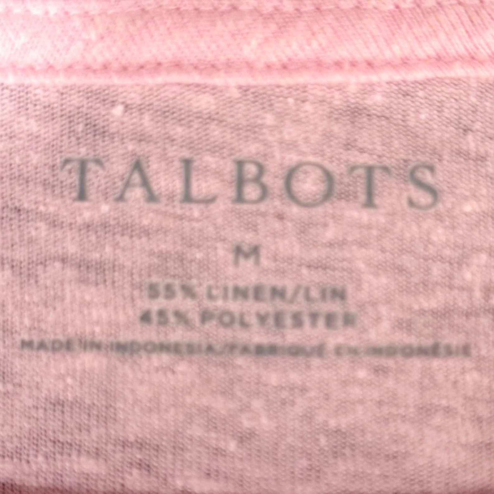 Talbots Talbots Knit Top Pink Linen Blend Scoop Neck Dolman Sleeve Cinched Shoulder T-Shirt Womens M Casual Summer Linen Blend Slub Knit Short Sleeve Comfort Size M / US 6-8 / IT 42-44 - 5 Thumbnail