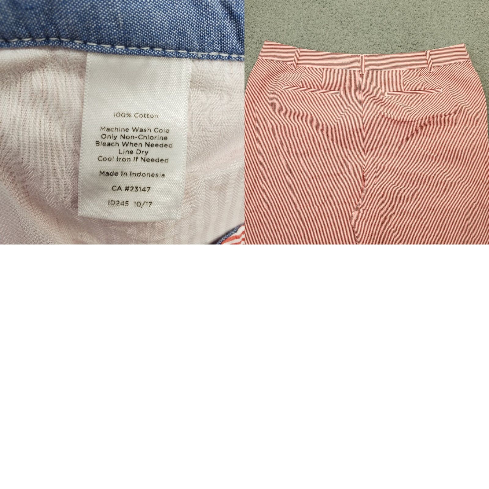 Talbots Talbots Cropped Pants Womens Size 14 Multicolor Striped Seersucker Flat Front Size 36" / US 14 / IT 50 - 8 Thumbnail