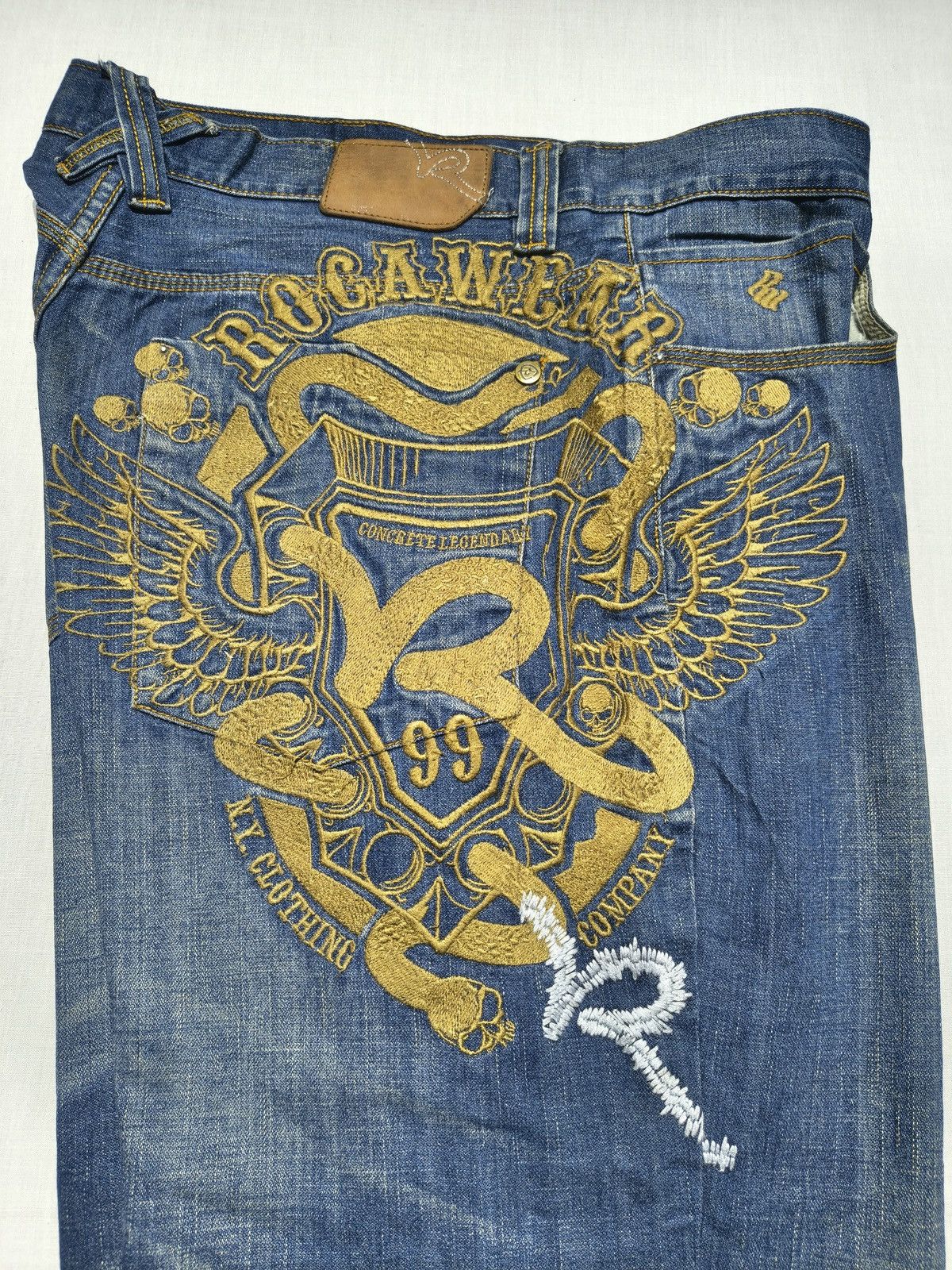 Southpole CRAZY EMROIDERED ROCAWEAR JEANS 🥵🥵(024) Size US 38 / EU 54 - 4 Thumbnail