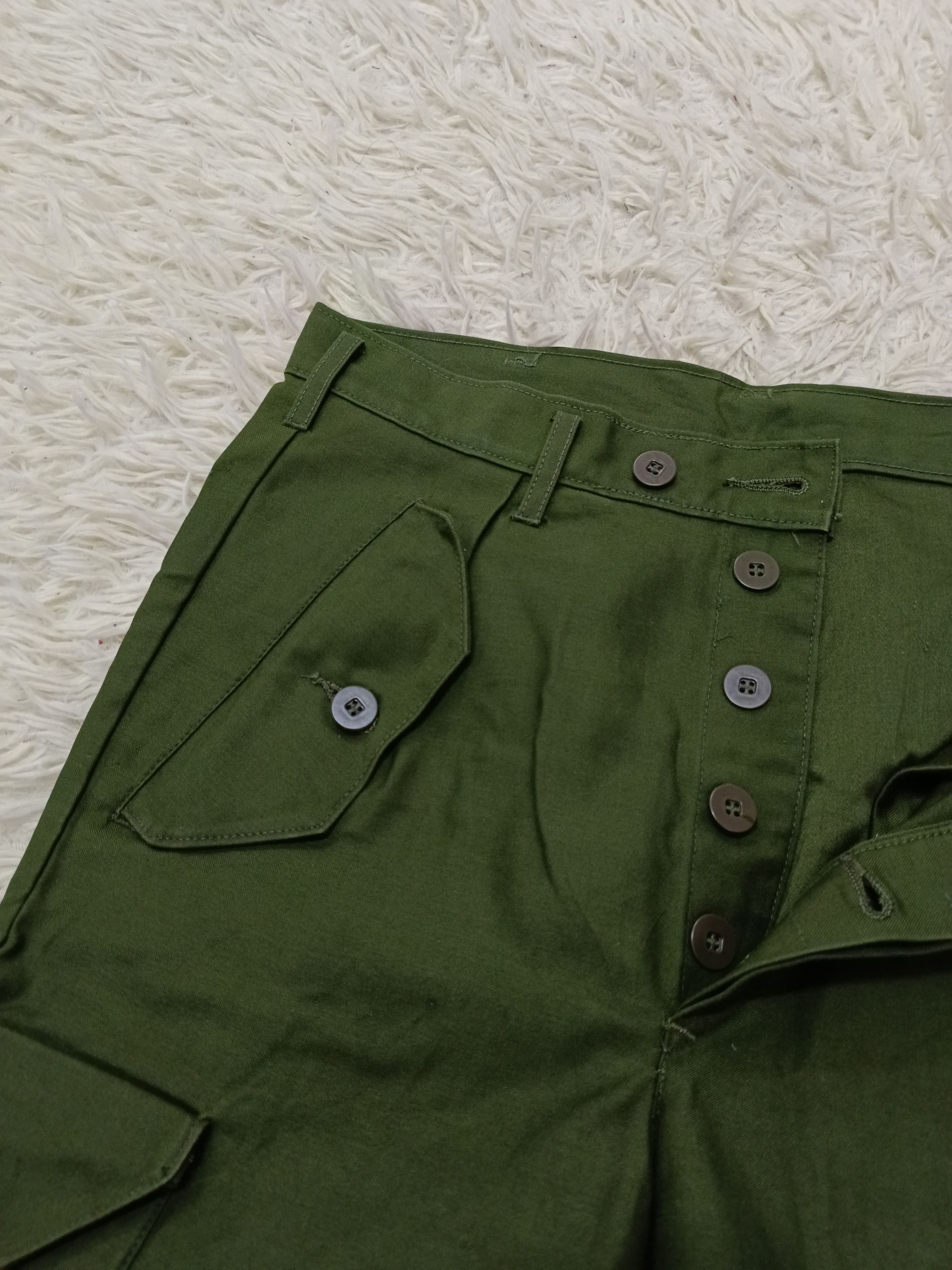 Vintage "Rare 1970s Swedish Armed Forces M-69 Field Pants Size US 30 / EU 46 - 6 Thumbnail
