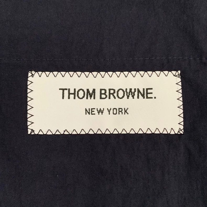 Thom Browne Thom Browne Dark blue double-sleeved lapel long-sleeved shi Size US S / EU 44-46 / 1 - 6 Thumbnail