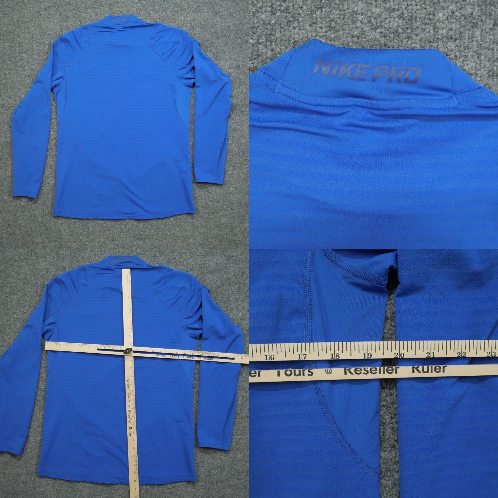 Nike Nike Shirt Mens Large Blue Dri-Fit Pro Fitted Long Sleeve Activewear Size US L / EU 52-54 / 3 - 8 Thumbnail
