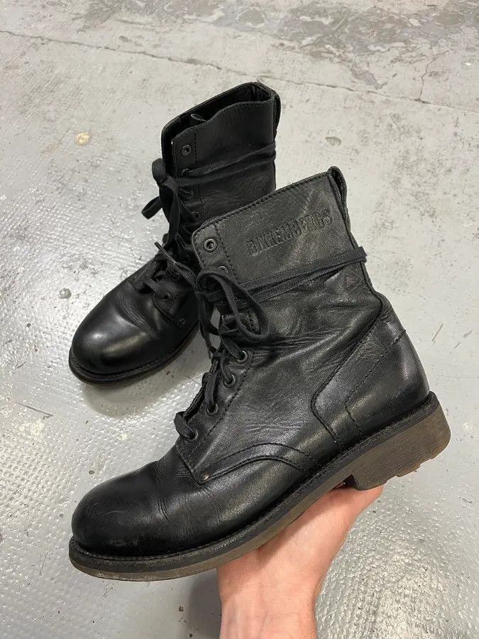 Dirk Bikkembergs Dirk Bikkembergs Black Combat Leather Boots Size US 7 / EU 40 - 1 Thumbnail