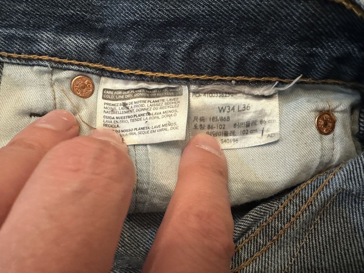 Levi's Levis 501 Jeans Mens 34x33.5 Straight Leg Button Fly Denim Size US 34 / EU 50 - 6 Thumbnail