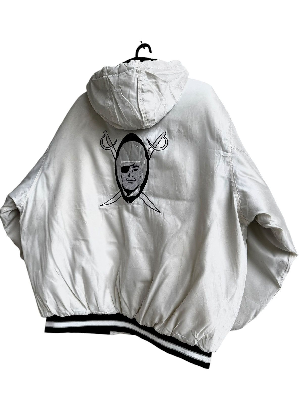 NFL Vintage Oakland Raider Bomber with Hoodie Jacket 2XL Size US XXL / EU 58 / 5 - 4 Thumbnail