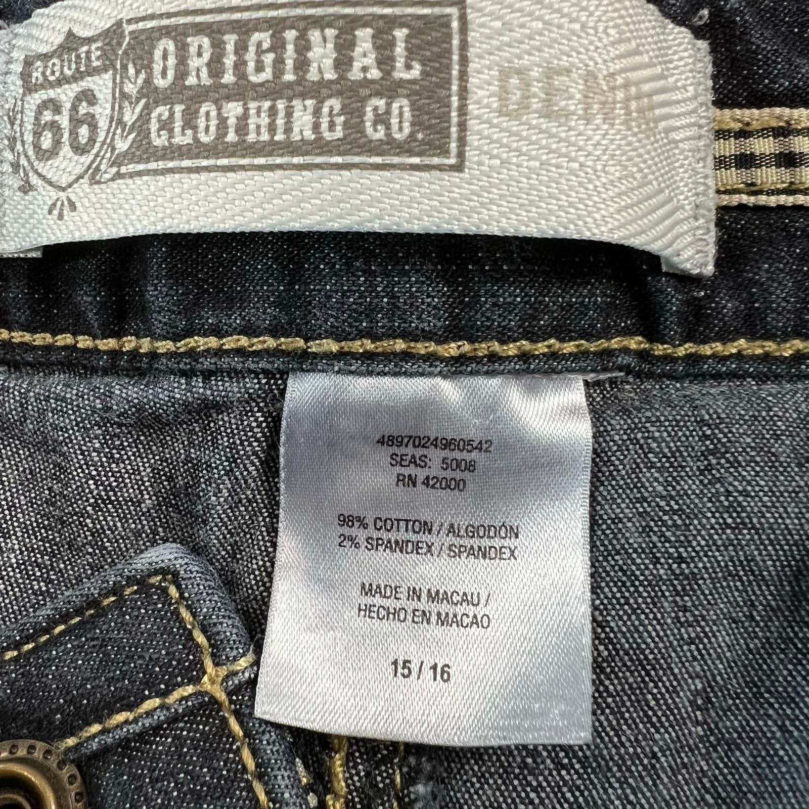 Route 66 VTG Route 66 Jeans Juniors 14/15 Wide Leg Y2K Skater Size 36" / US 14 / IT 50 - 2 Thumbnail