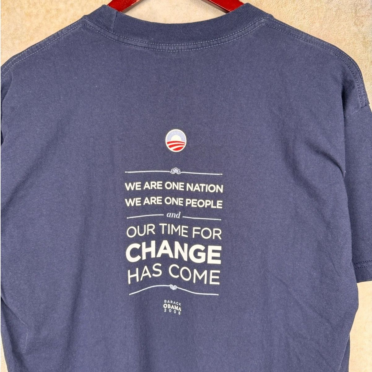 Vintage VTG 2008 Barrack Obama Biden Campaign T Shirt Sz L Navy Blue Size US L / EU 52-54 / 3 - 7 Thumbnail