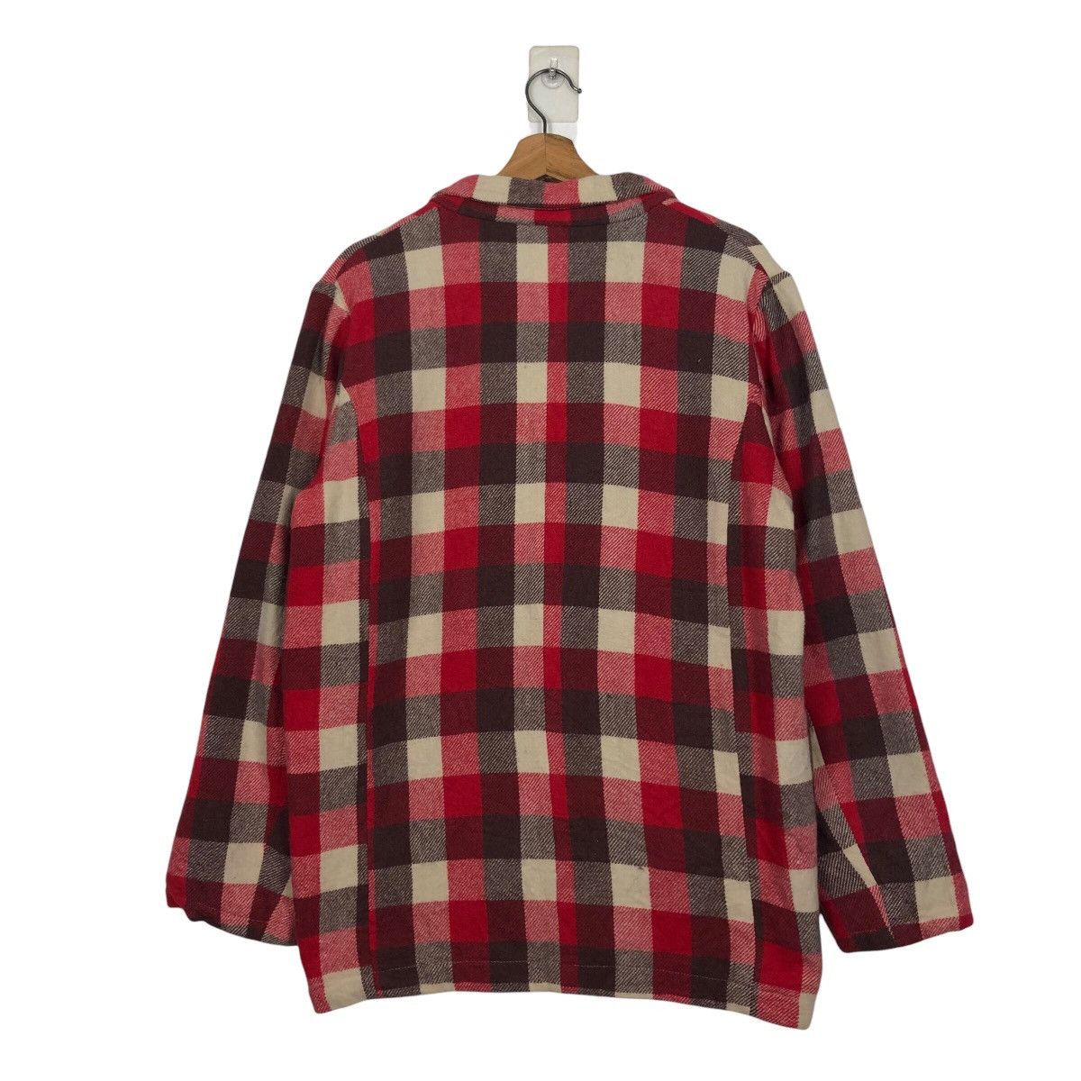 Flannel × Japanese Brand × Vintage 📌Vintage Chore Work Jacket Hikari Shoji Tartan Issey Miyake Size US M / EU 48-50 / 2 - 9 Thumbnail