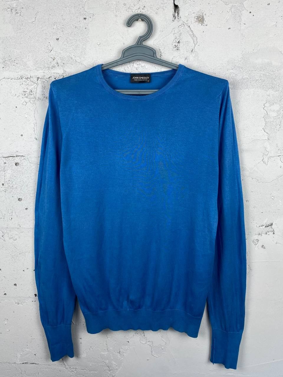 John Smedley John Smedley Blue Cotton Crewneck Pullover Sweater M 48 Size US S / EU 44-46 / 1 - 1 Thumbnail