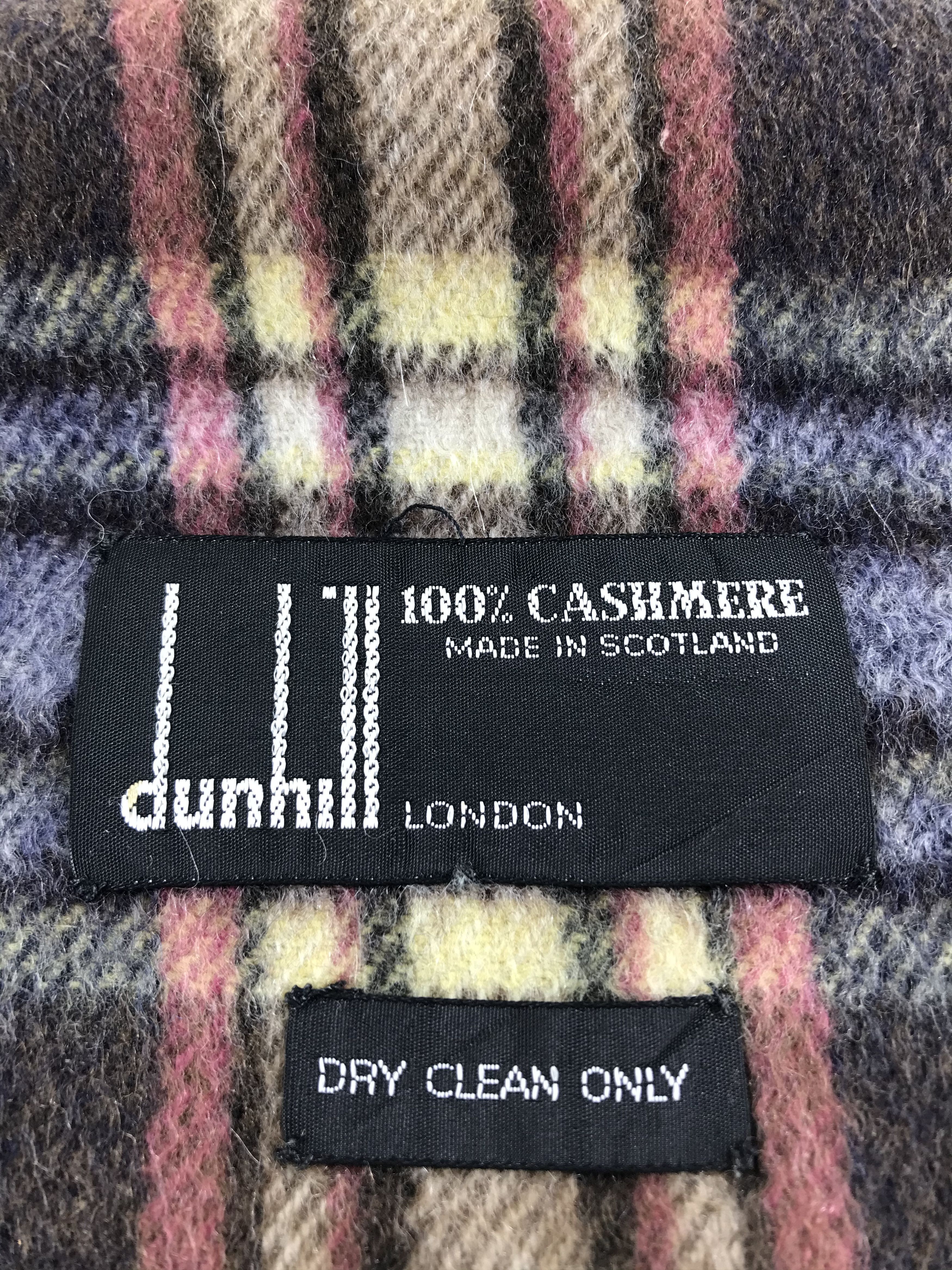 Alfred Dunhill Alfred Dunhill Tartan Cashmere Scarf Muffler V424 Size ONE SIZE - 5 Thumbnail