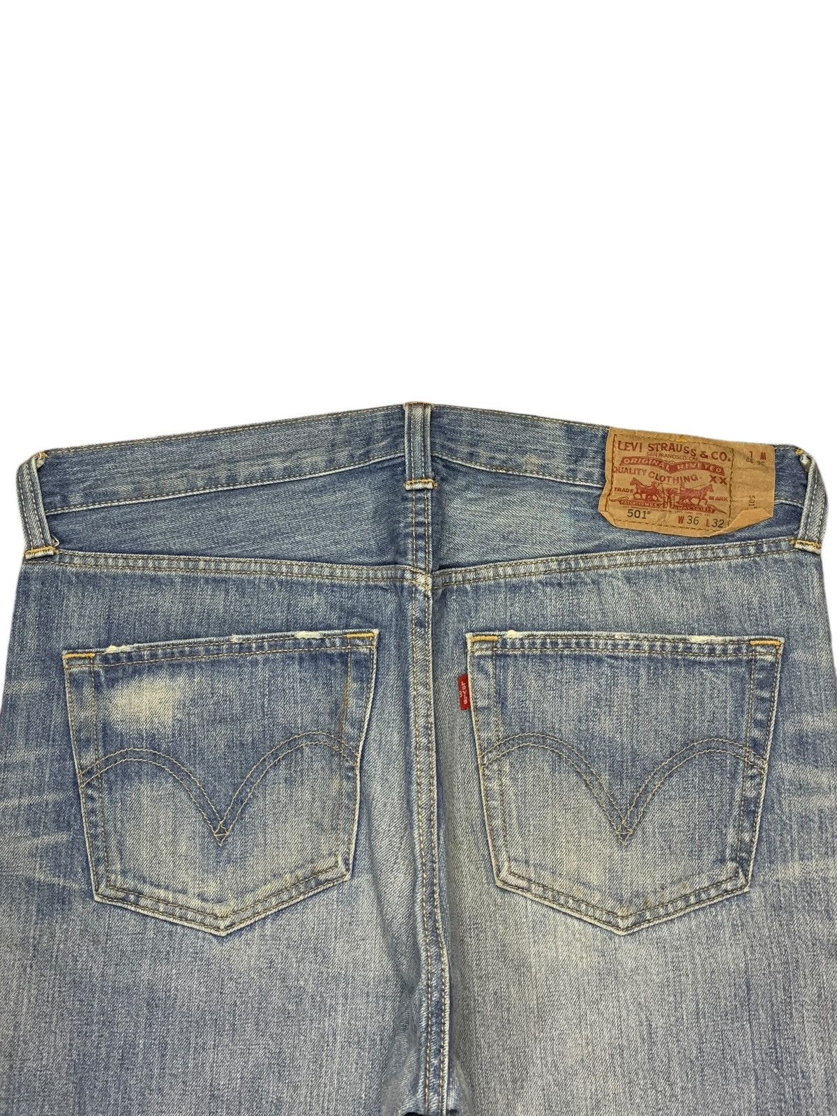 Levi's × Levi's Vintage Clothing Vintage 90s Levis 501 Faded Mud Wash Distressed Baggy Jeans Size US 36 / EU 52 - 8 Thumbnail