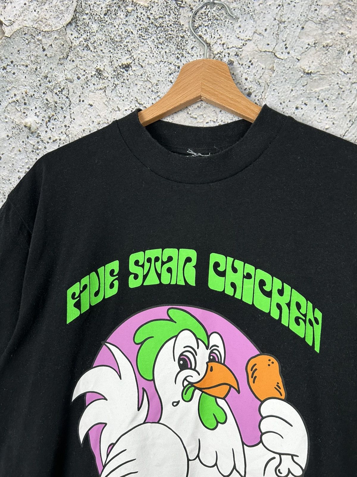 Vintage Vintage Five Star Chicken Graphic Tee 90s Rare Japanese Size US M / EU 48-50 / 2 - 3 Thumbnail