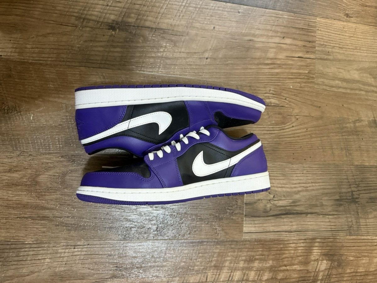 Jordan Brand Jordan 1 Low Court Purple Black Size US 11 / EU 44 - 4 Thumbnail