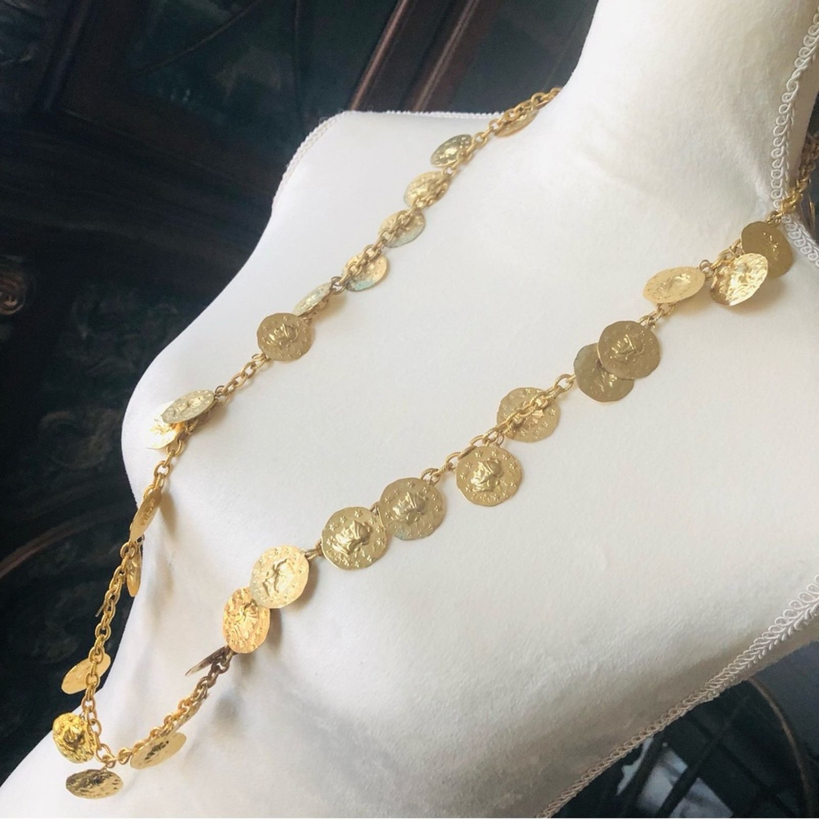 Vintage Vintage Spanish faux coin chain link necklace Size ONE SIZE - 4 Thumbnail