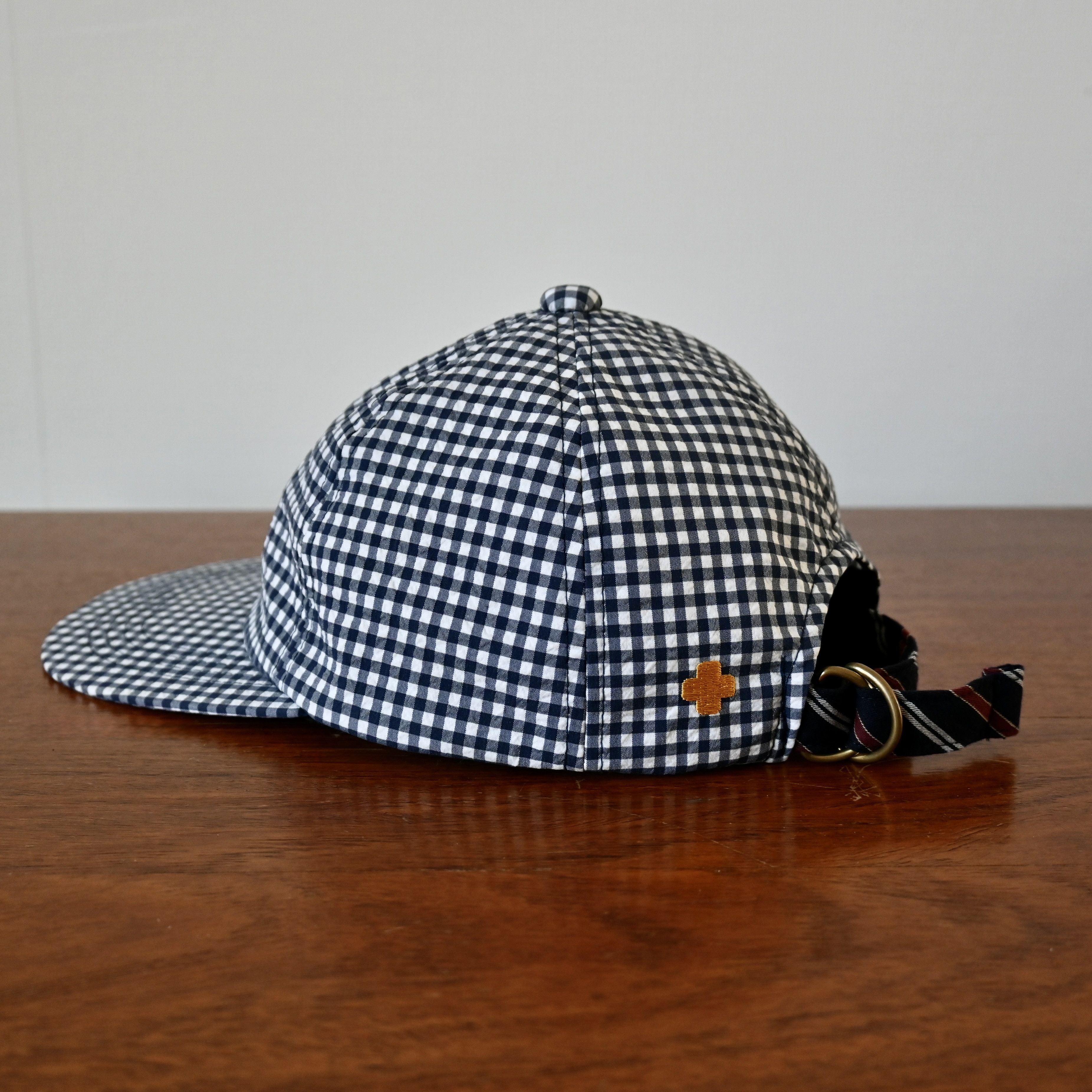 Beams Plus BEAMS Plus gingham seersucker 6 panel hat, made in Japan Size ONE SIZE - 4 Thumbnail