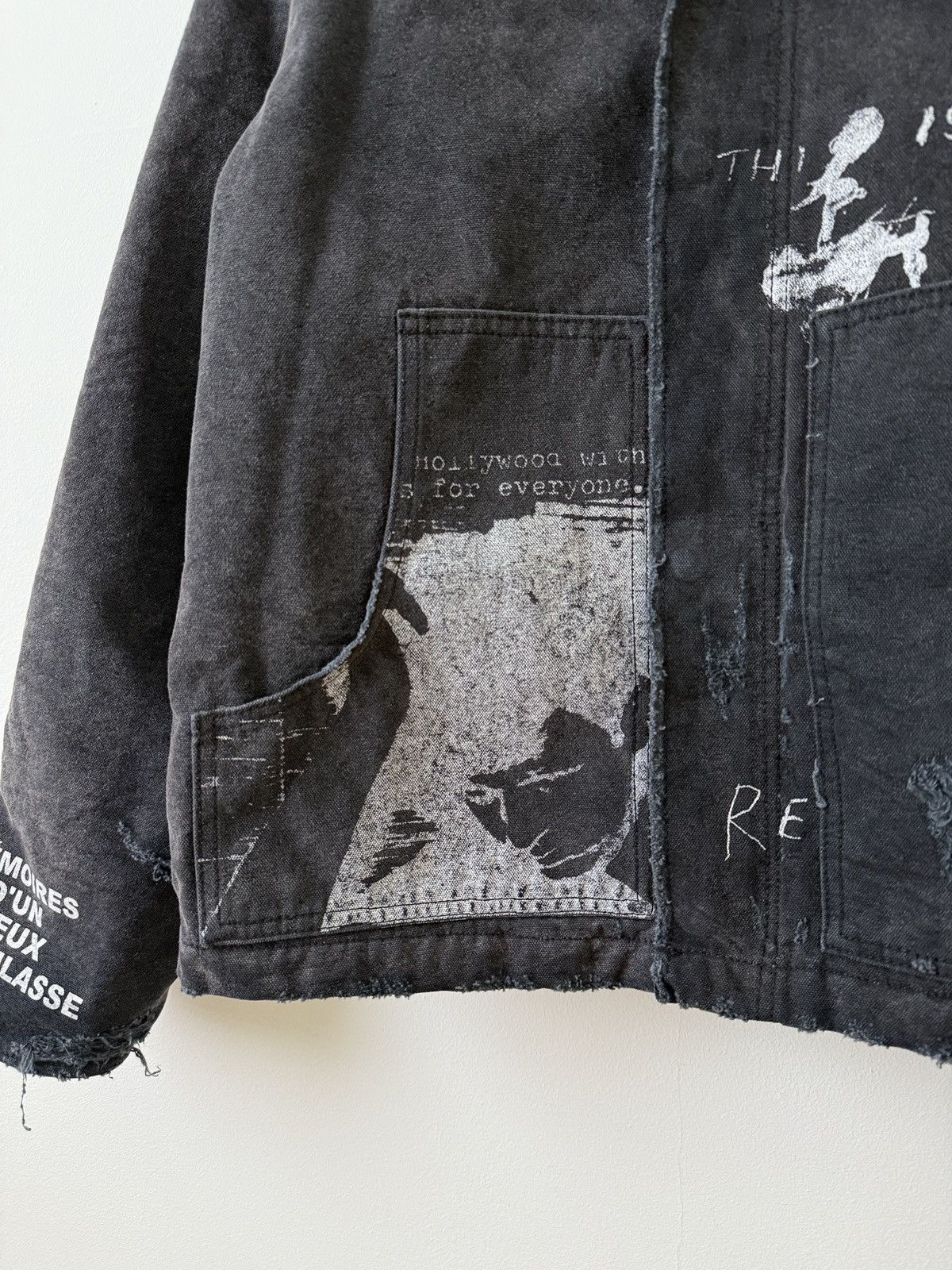 Enfants Riches Deprimes Distressed Leather Collar Graphic Work Jacket Size US M / EU 48-50 / 2 - 7 Thumbnail