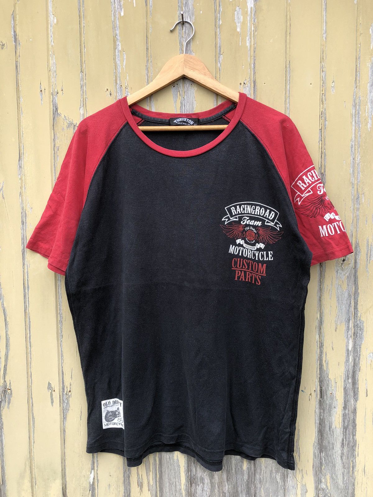 Harley Davidson × Japanese Brand × Vintage Vintage Thruxton Racingroad Motorcycle Team Old Dirty Tee Size US L / EU 52-54 / 3 - 9 Thumbnail