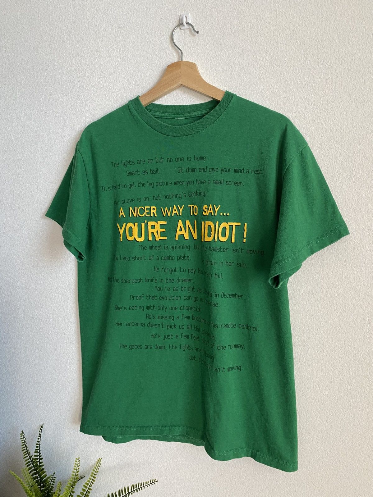 Vintage Y2K A Nicer Way to Say Youre an Idiot ! Funny Tee Size US L / EU 52-54 / 3 - 4 Thumbnail