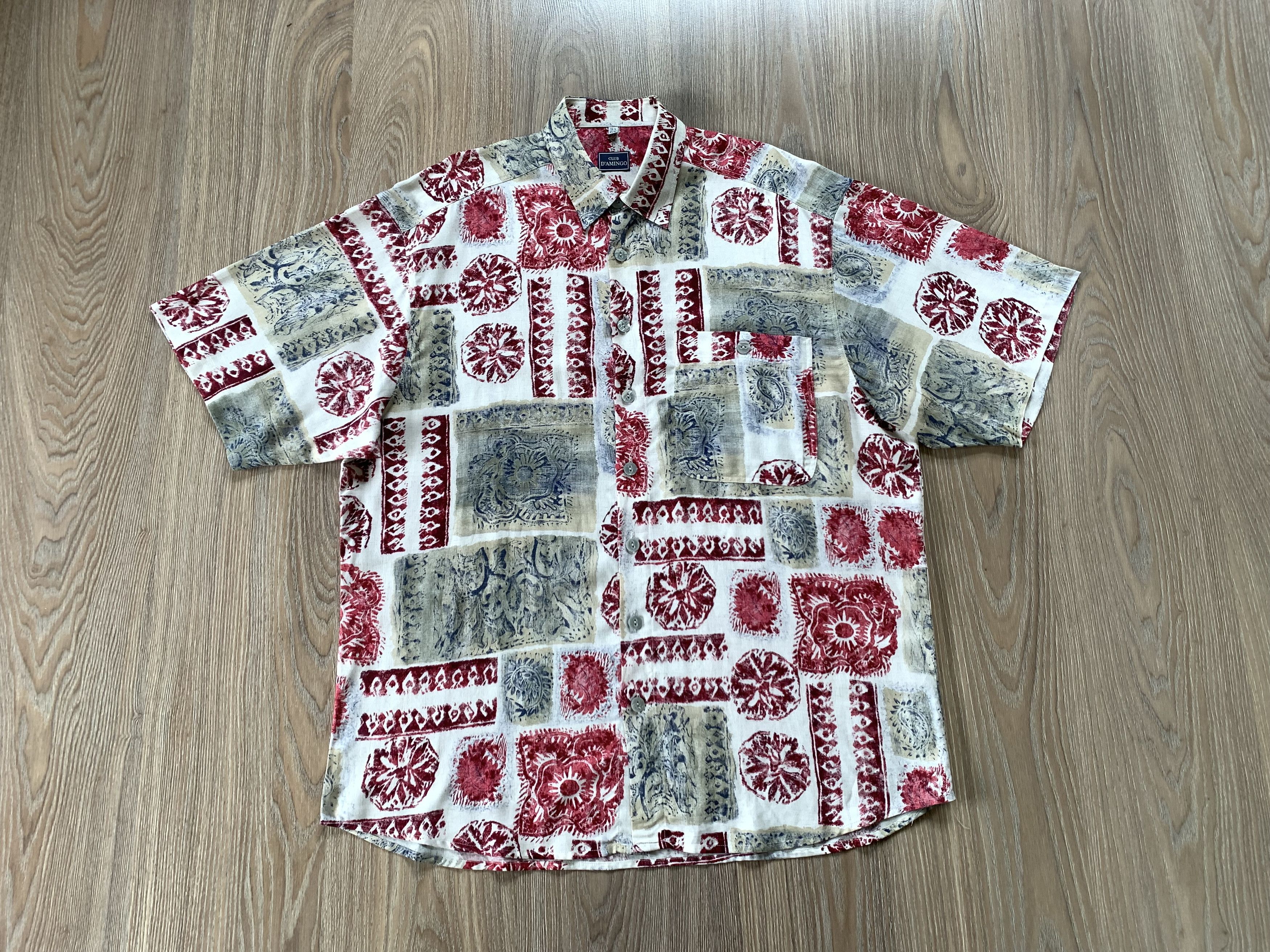 Vintage Club D'Amingo Hawaiian Beach Short Sleeve Shirt Size US L / EU 52-54 / 3 - 2 Thumbnail