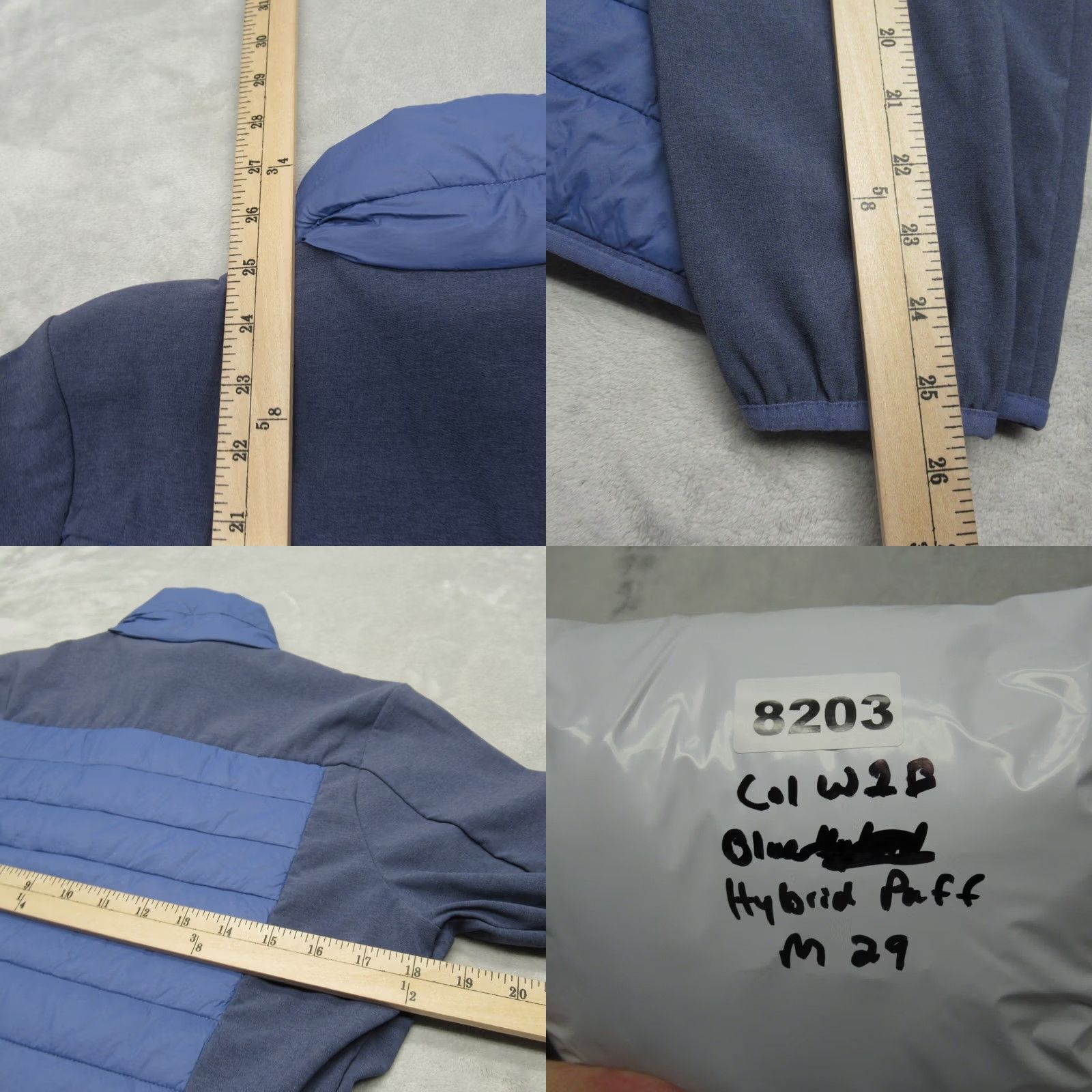 Vintage Columbia Jacket Mens Medium Blue Full Zip Insulated Powder Lite Hybrid Puffer Size US M / EU 48-50 / 2 - 9 Thumbnail