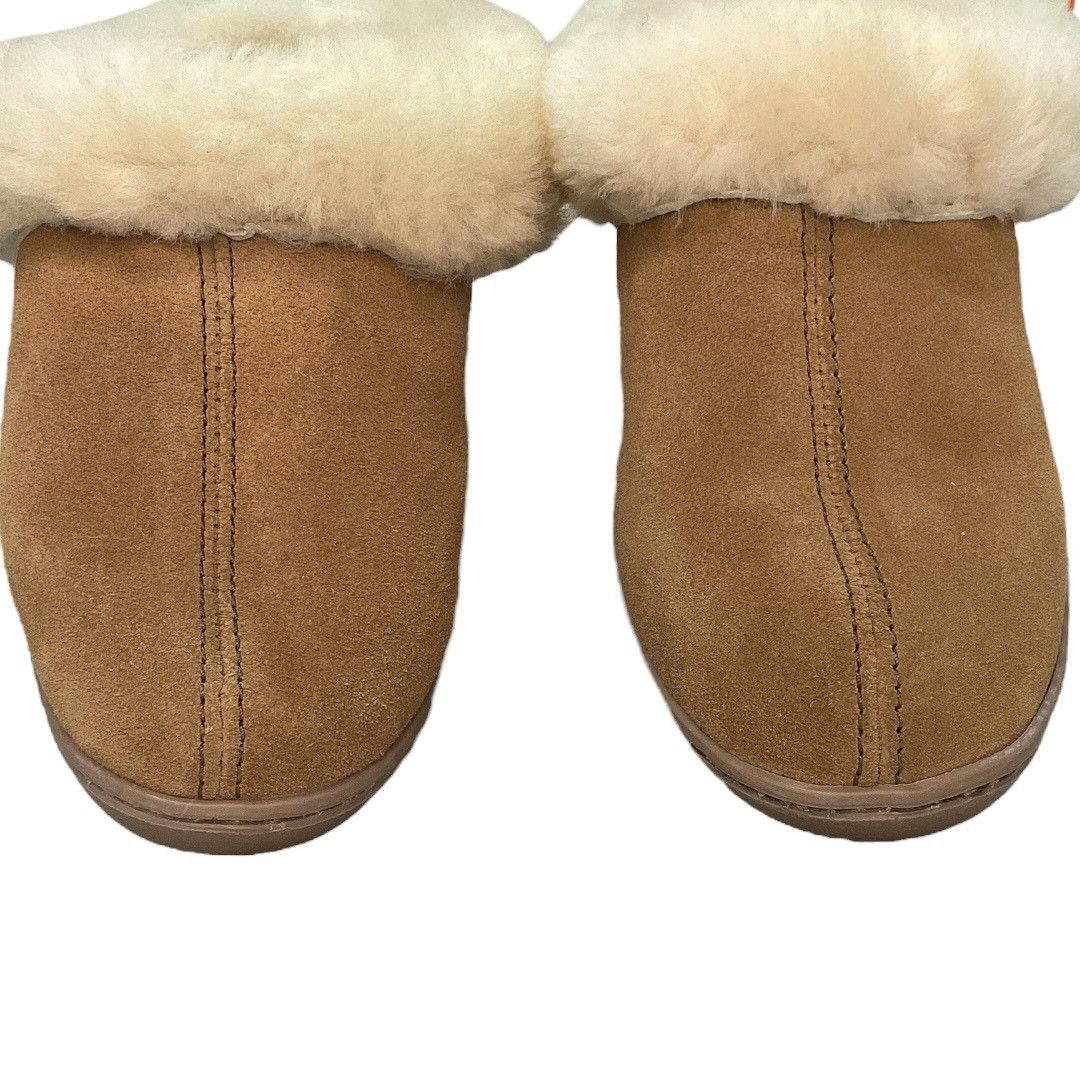 Minnetonka Minnetonka Sheepskin Mule Slippers - Tan suede leather - Wom Size US 5 / IT 35 - 3 Thumbnail