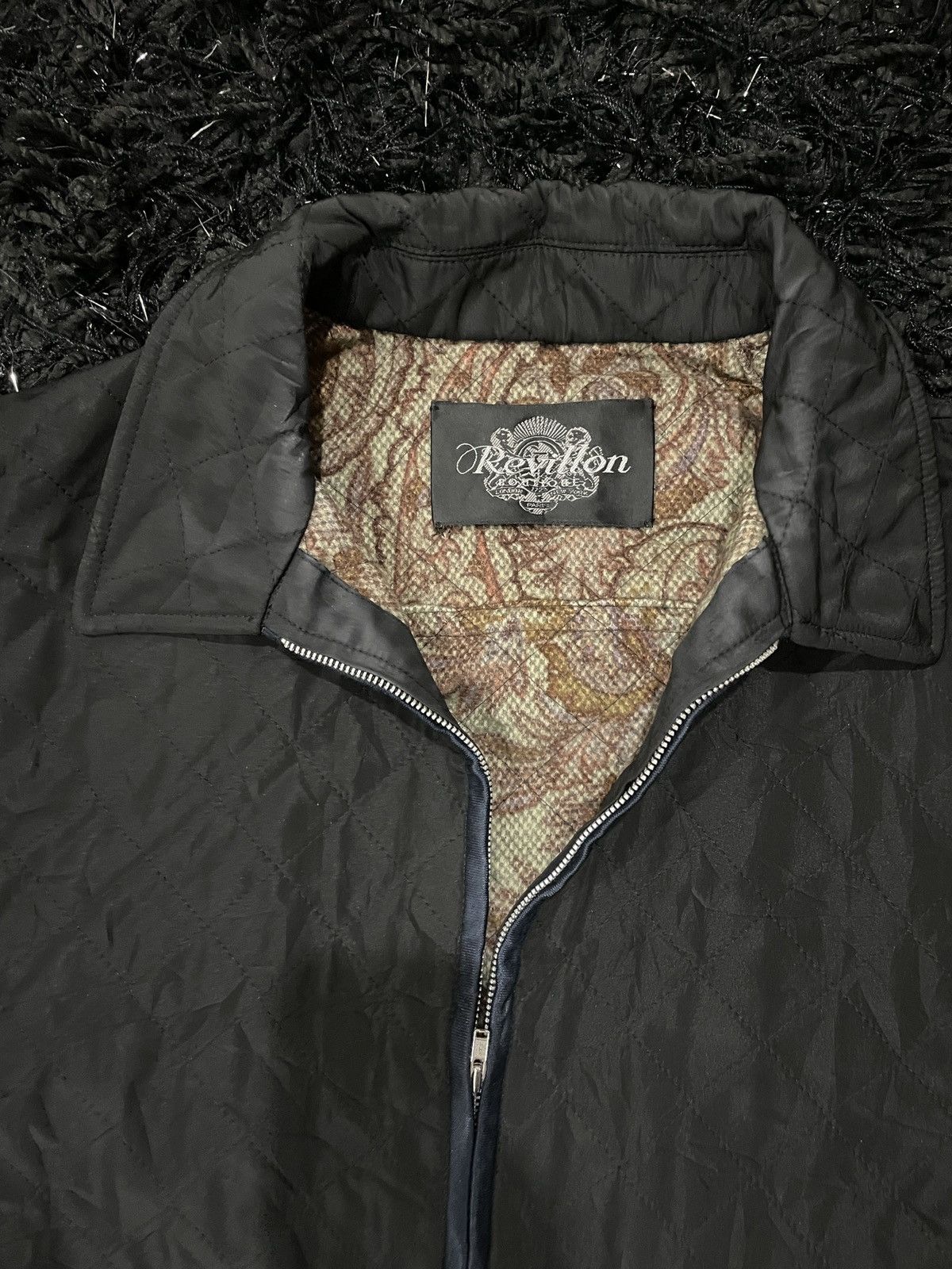 Designer Revillon Quilted Jacket Cashmere Classic Style Vintage Size US L / EU 52-54 / 3 - 4 Thumbnail