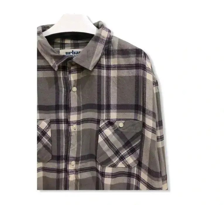 Vintage Urban Pipeline Plaid Tartan Flannel Shirt 👕 Size US XL / EU 56 / 4 - 2 Thumbnail