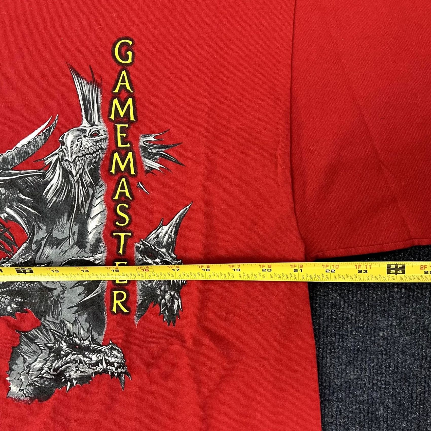 Jerzees Mens XL Red Dragon Fantasy Gaming Graphic Tee T-Shirt Y2K Gamemaster Size US XL / EU 56 / 4 - 6 Thumbnail