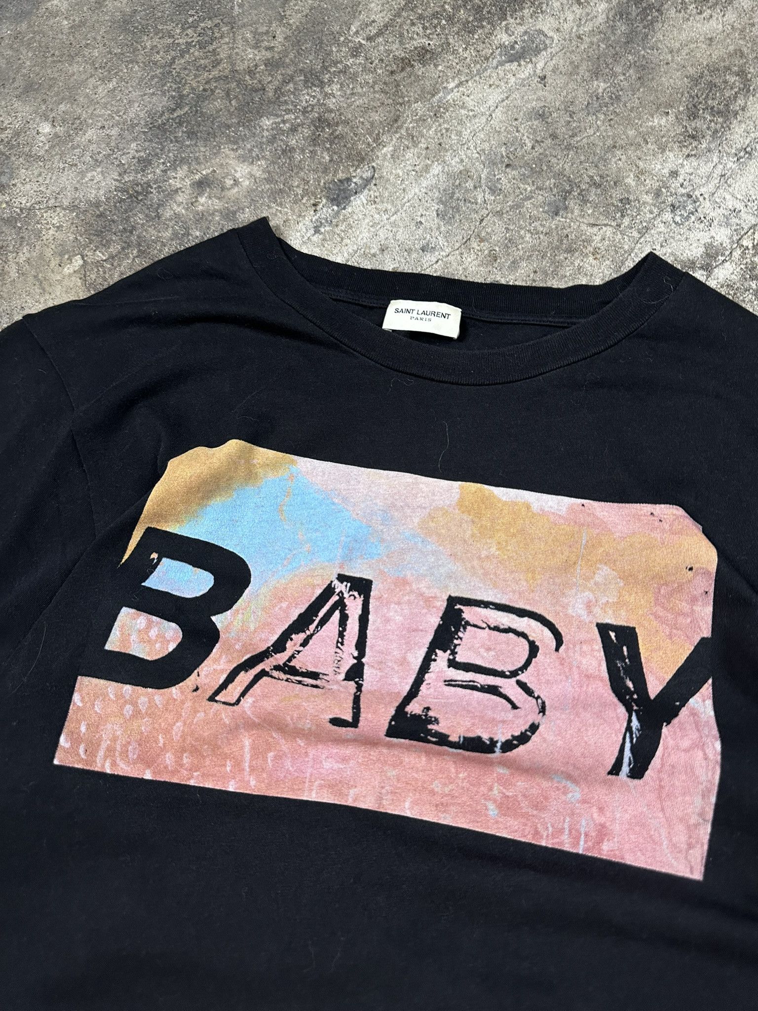 Saint Laurent Paris Saint Laurent Paris Baby T-shirt Hedi Slimane Size US M / EU 48-50 / 2 - 2 Thumbnail