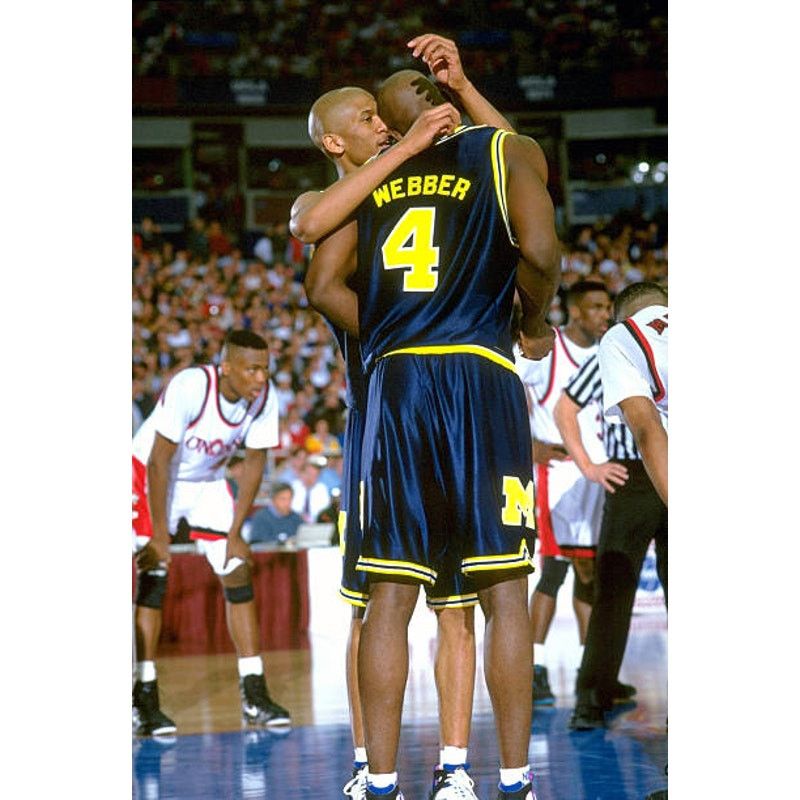 NCAA × Starter WEBBER Michigan Wolverines 90 MAJESTIC jersey basketball vtg Size US XL / EU 56 / 4 - 6 Thumbnail